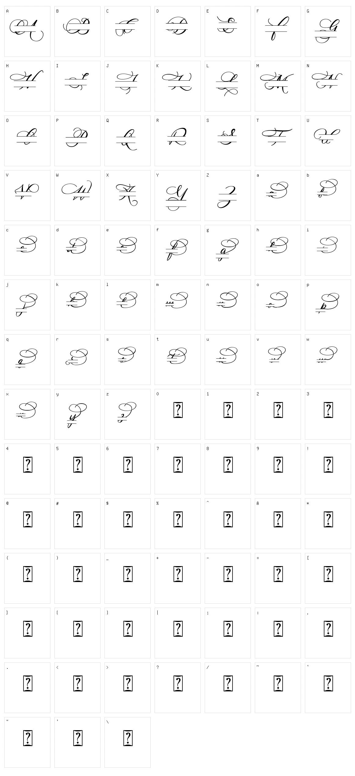 Dealova Monogram Character Set