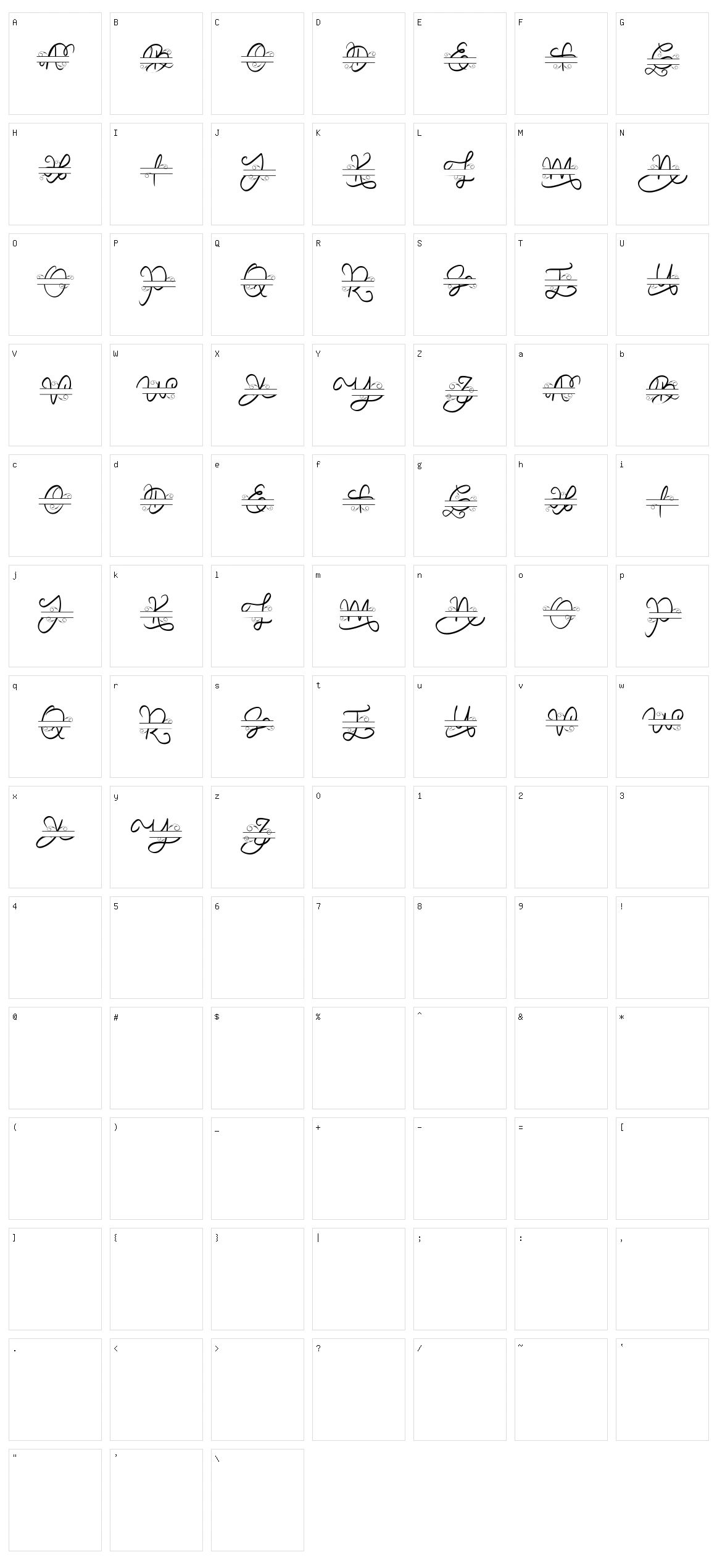 Decorative Monogram Character Set