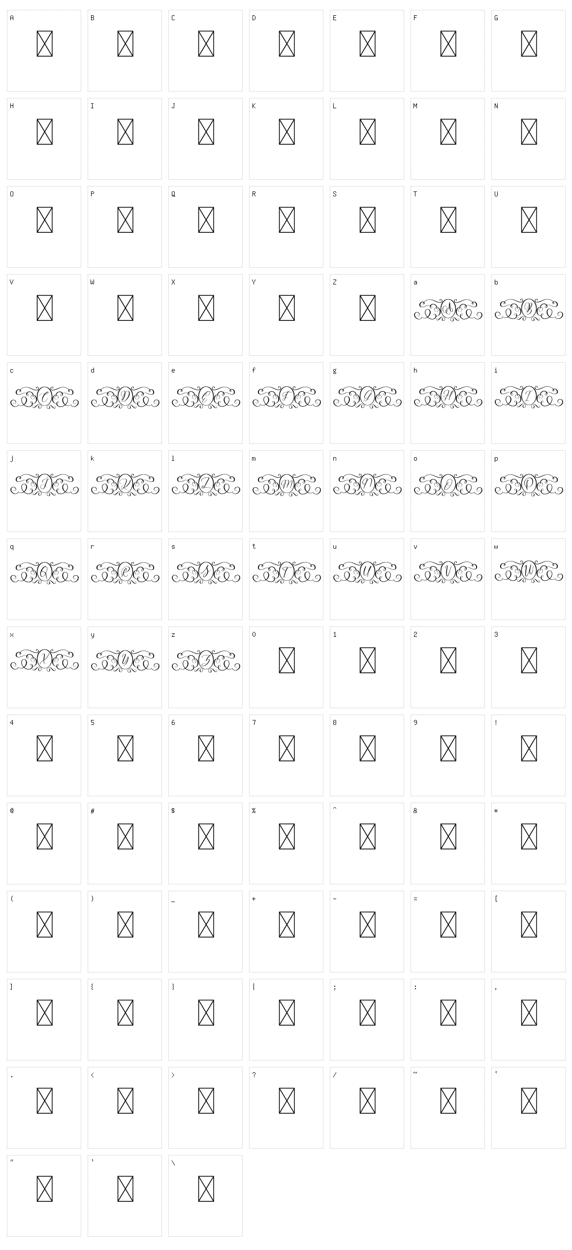 Decorative Monogram Character Set