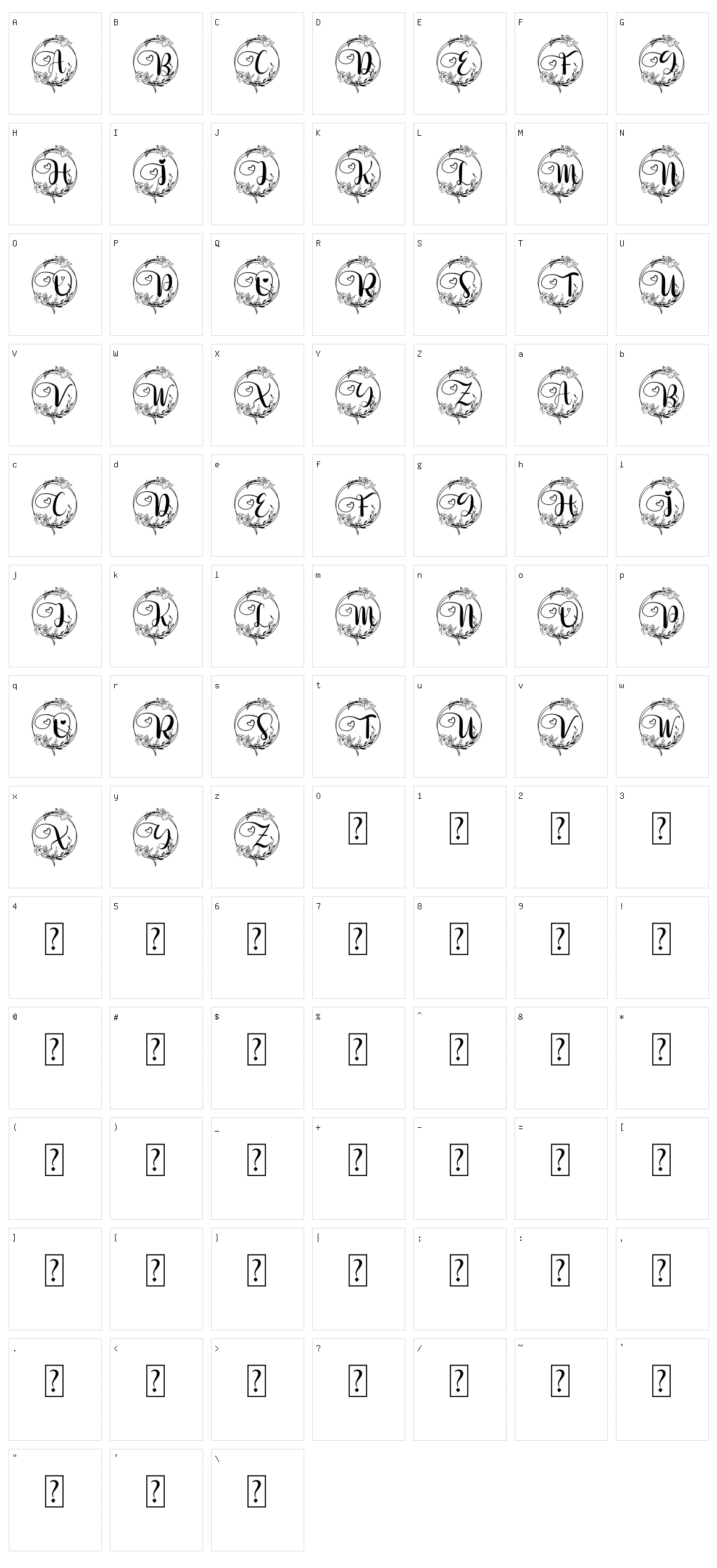 Delia Monogram Character Set