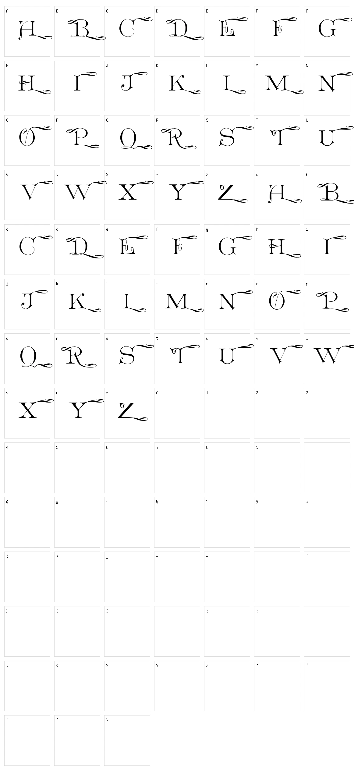 Euclid CP Character Set