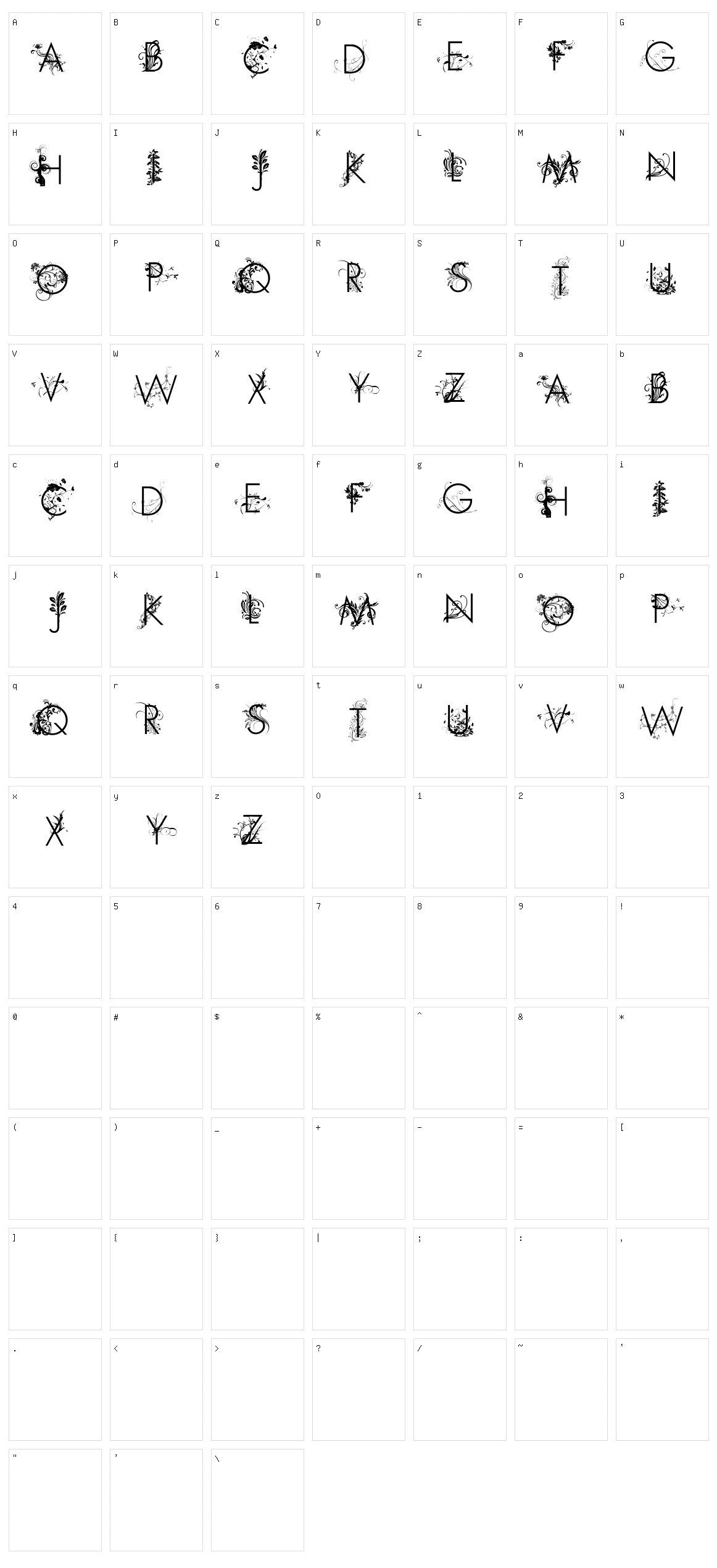 Flower Character Set