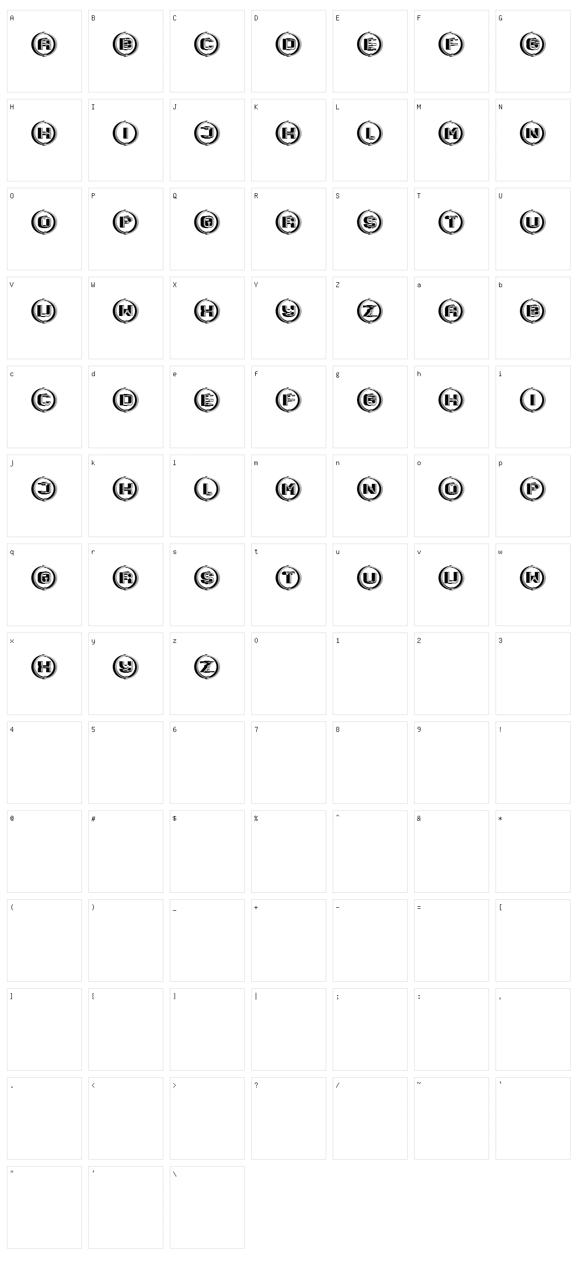 Granary Capitals Character Set