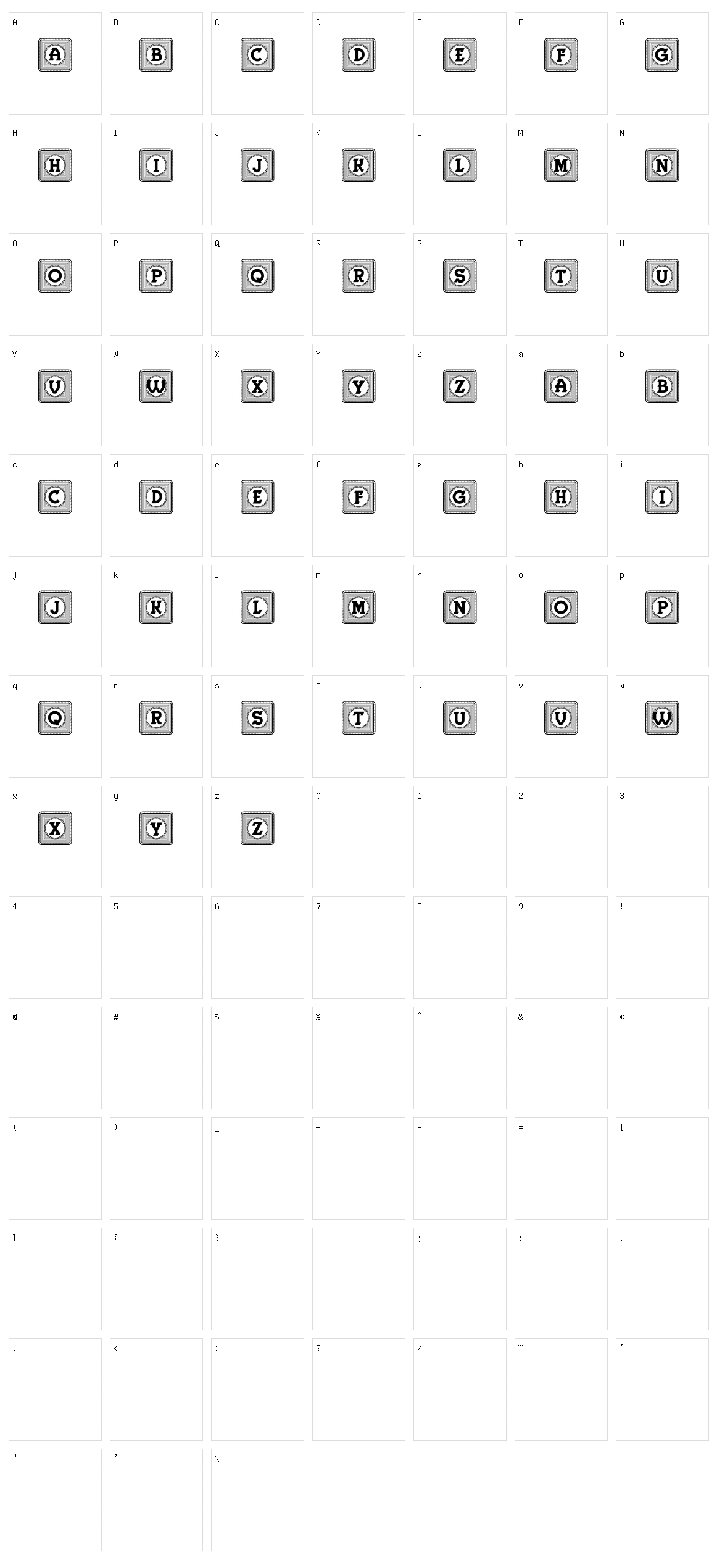 Herne Capitals Character Set