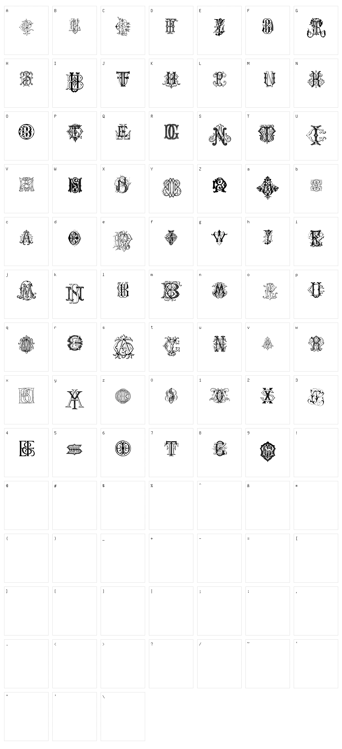 Intellecta Monograms Character Set