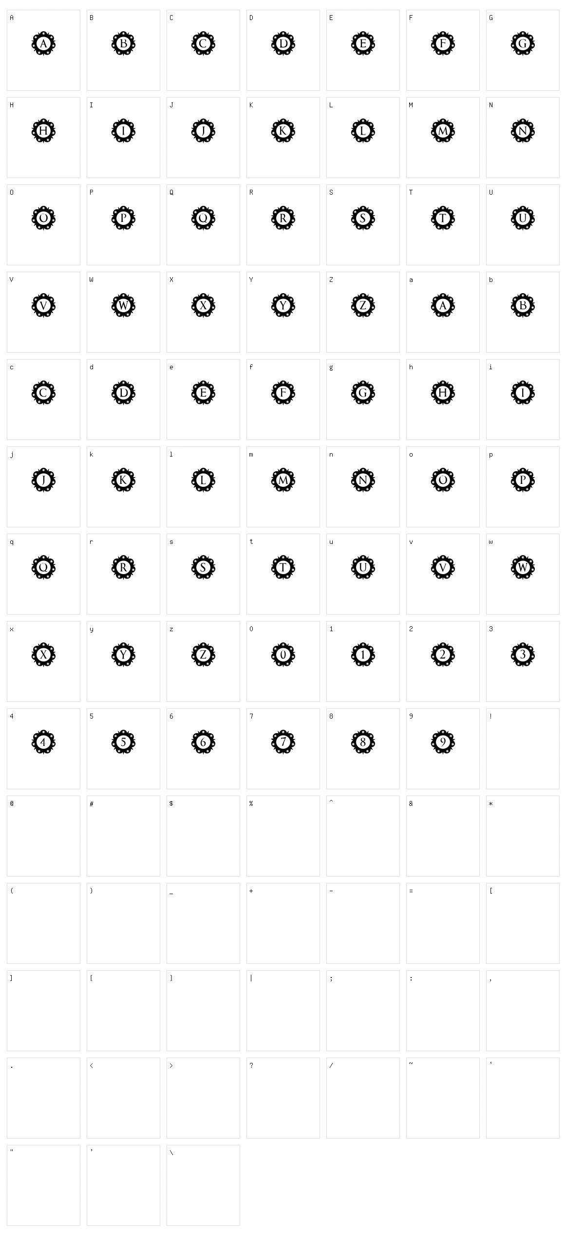 International Capitals Character Set