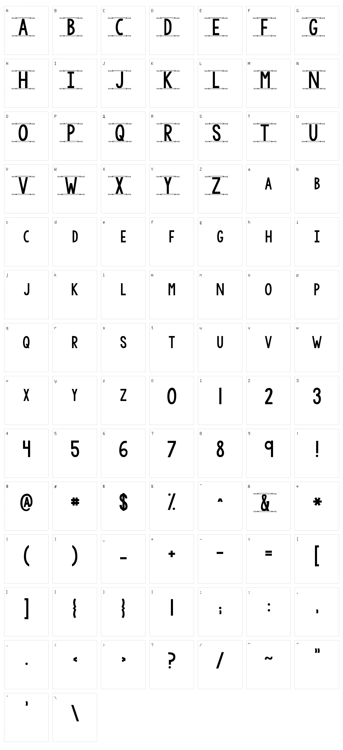 KG Modern Monogram Character Set