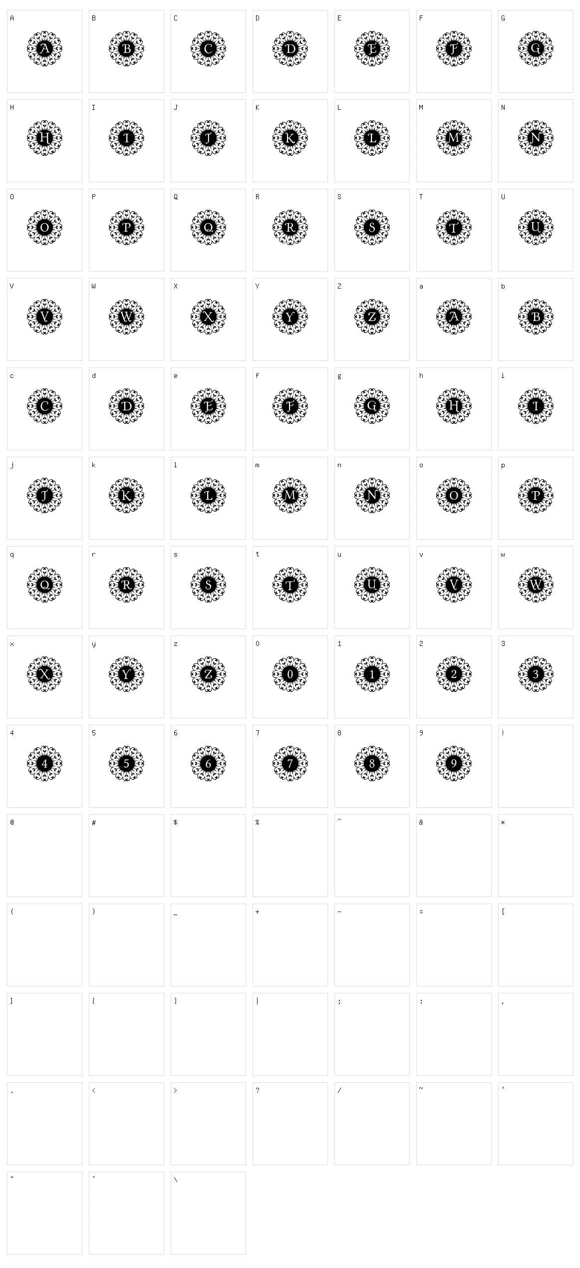 Leaf Love Mono Character Set
