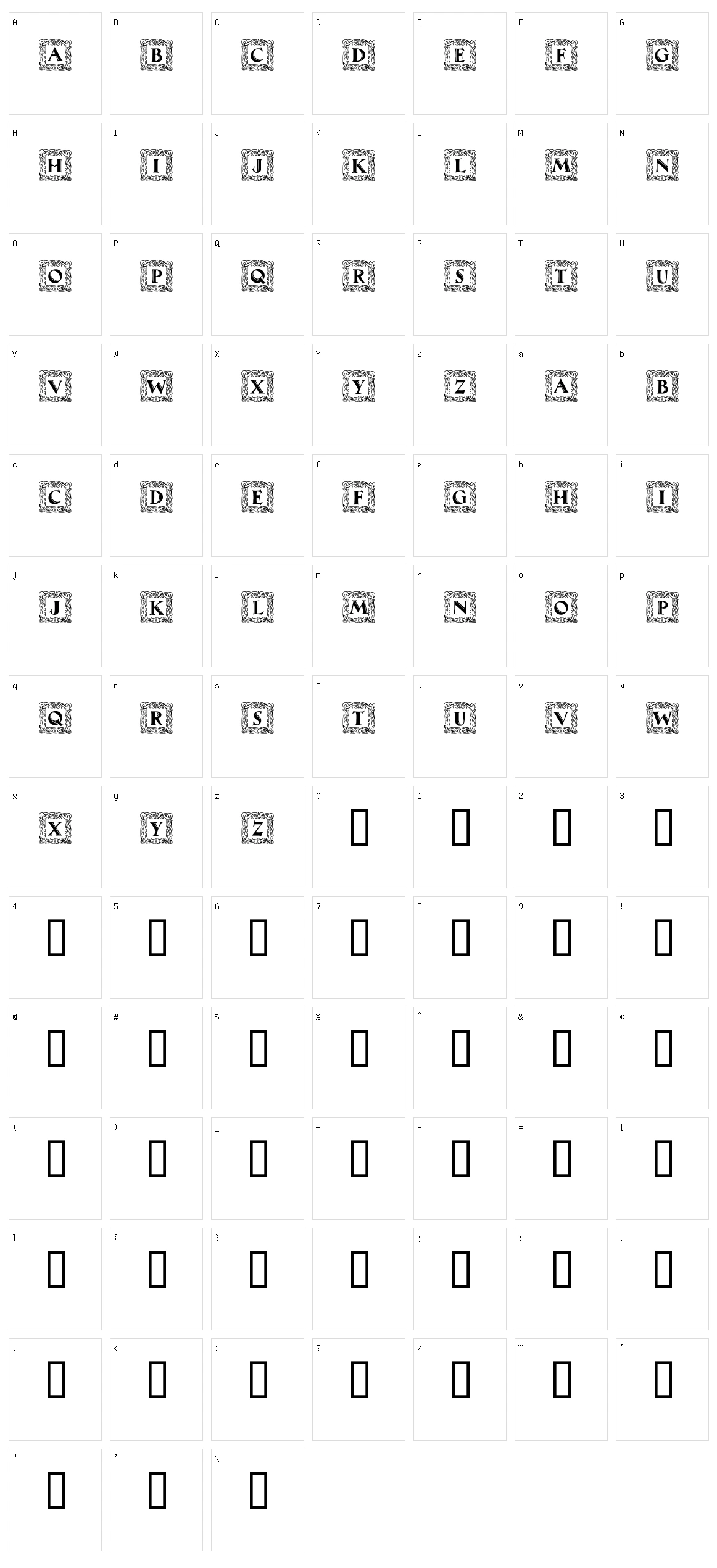 Maximilian Antiqua Initialen Character Set