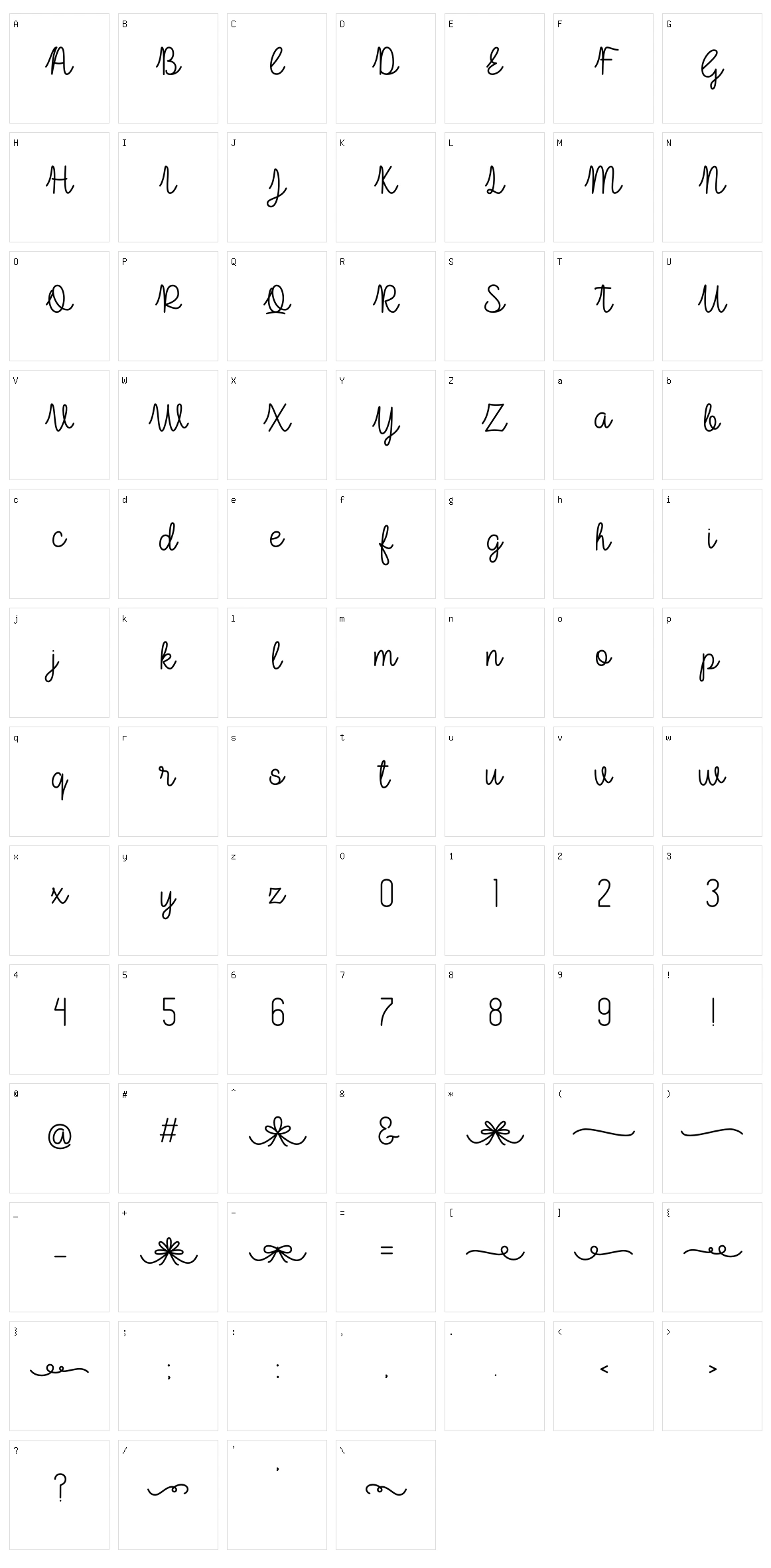Lulu-Lala Character Set