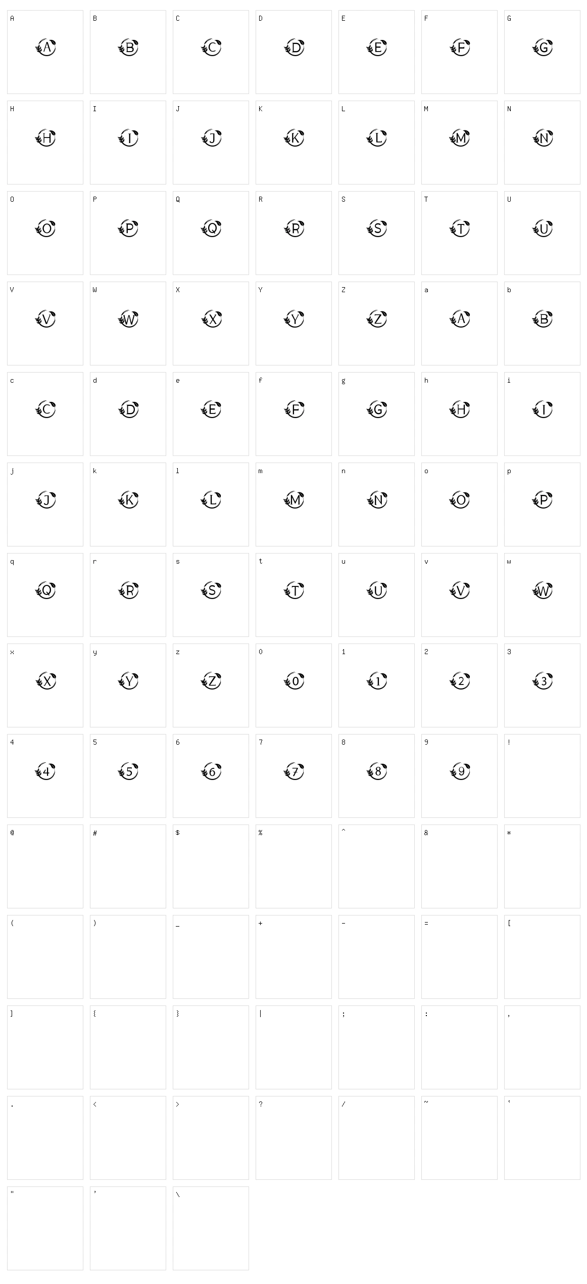 Monogram Gold Character Set