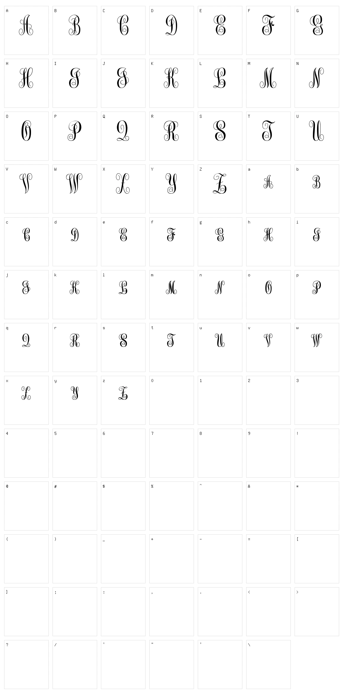 Monogram KK Character Set