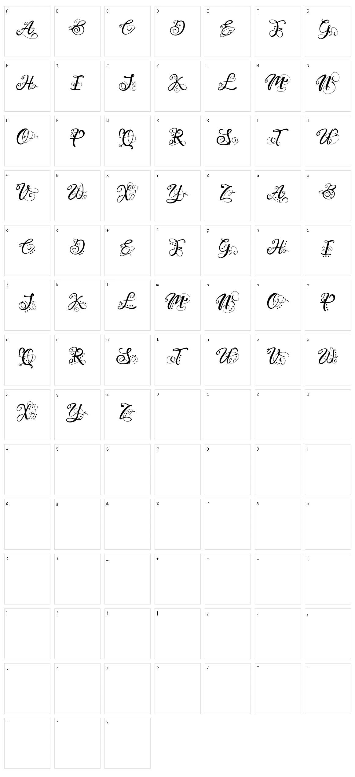 Monogram Veg Character Set