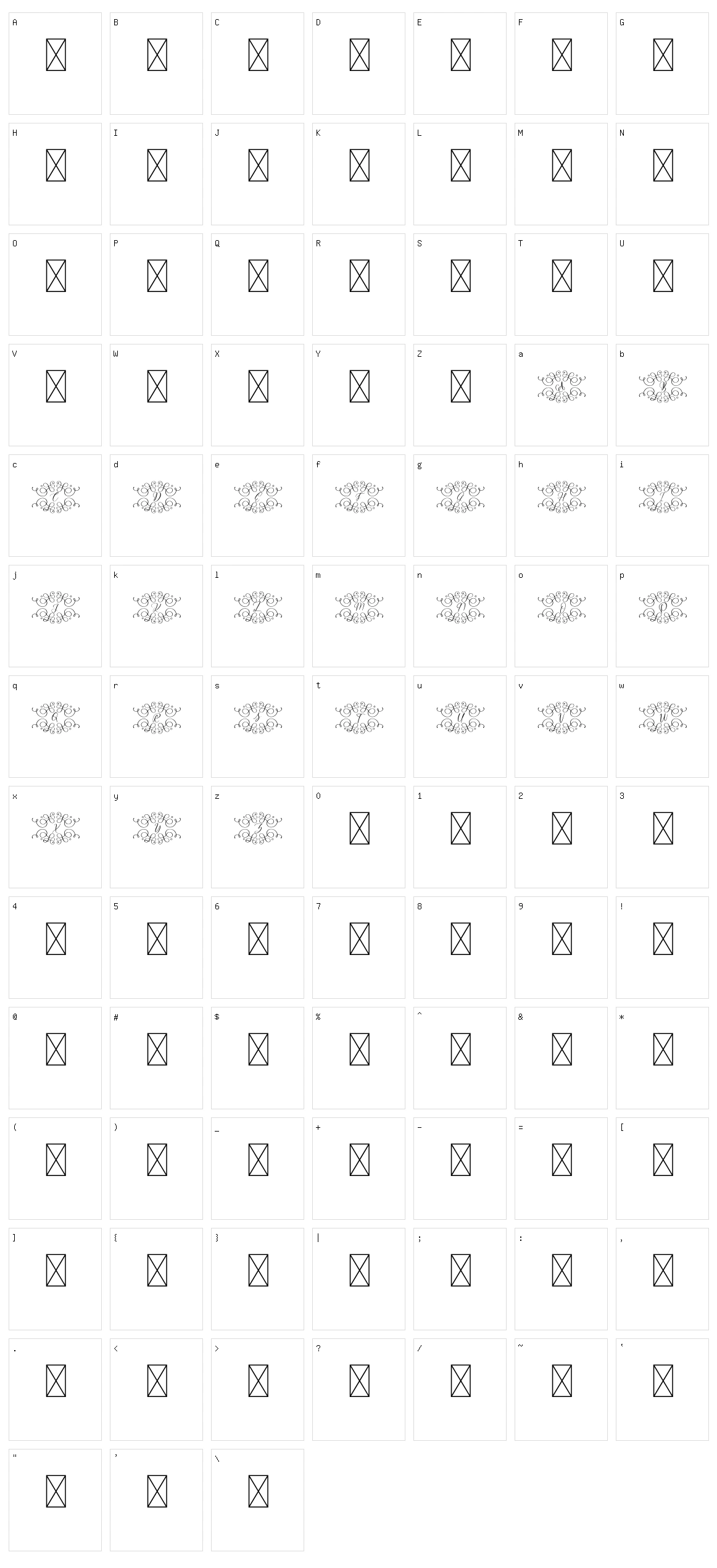 Monogram Wedding Character Set
