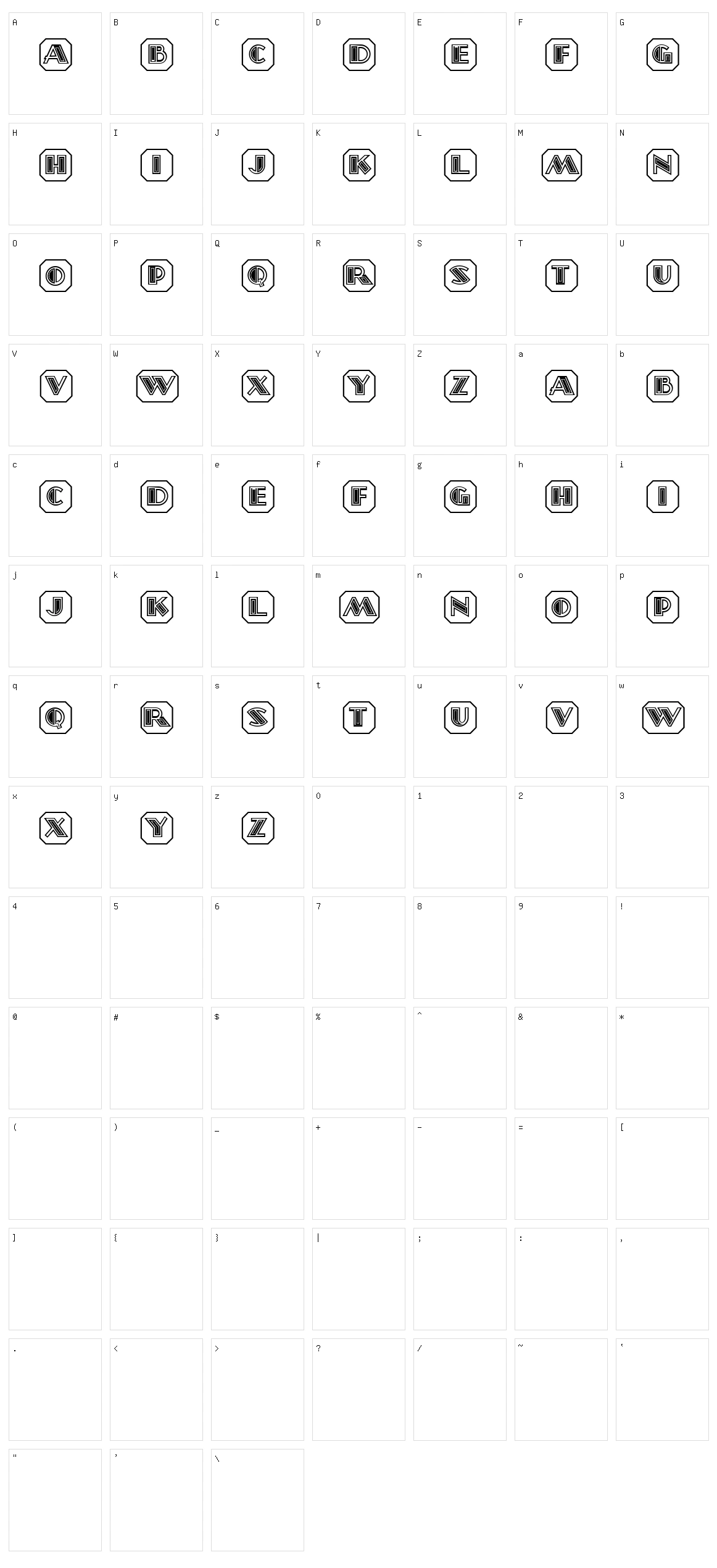 Morava Capitals Character Set