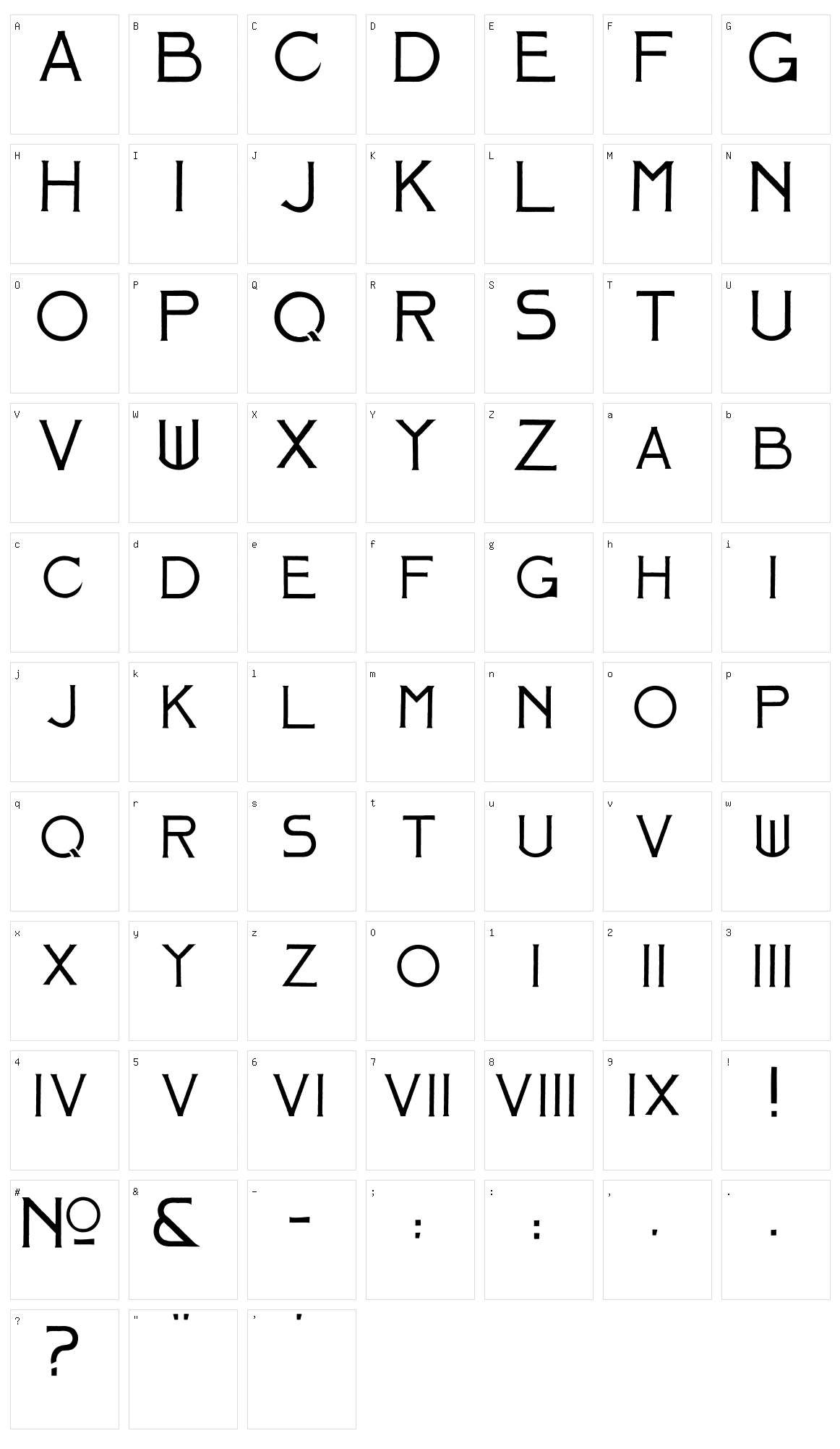 Mosaic Initials Character Set