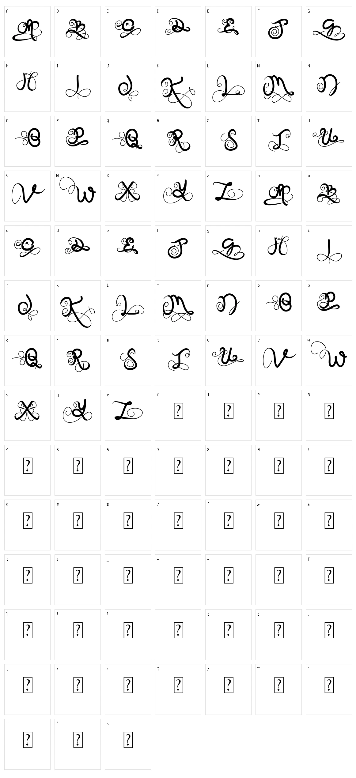 On Spring Monogram Character Set