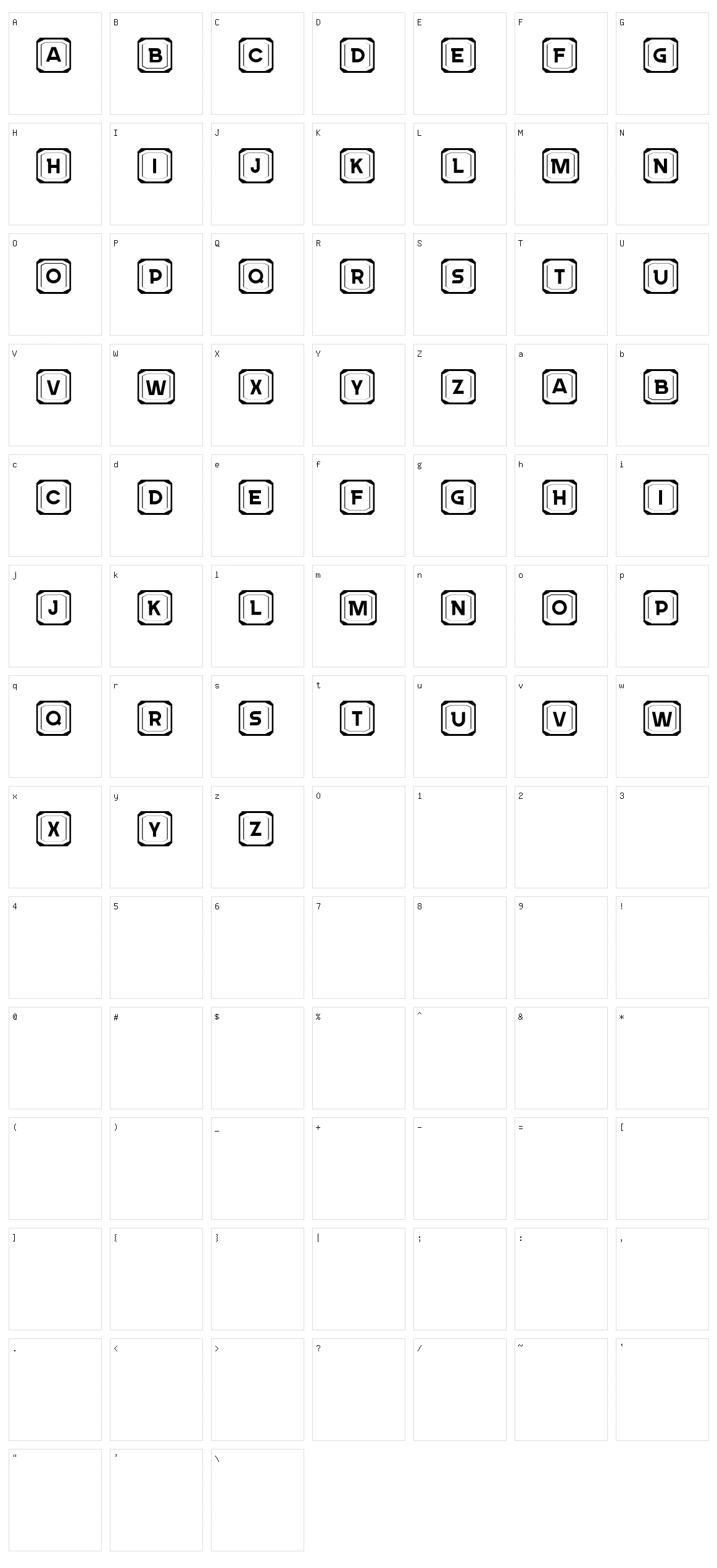 Patrician Capitals Character Set