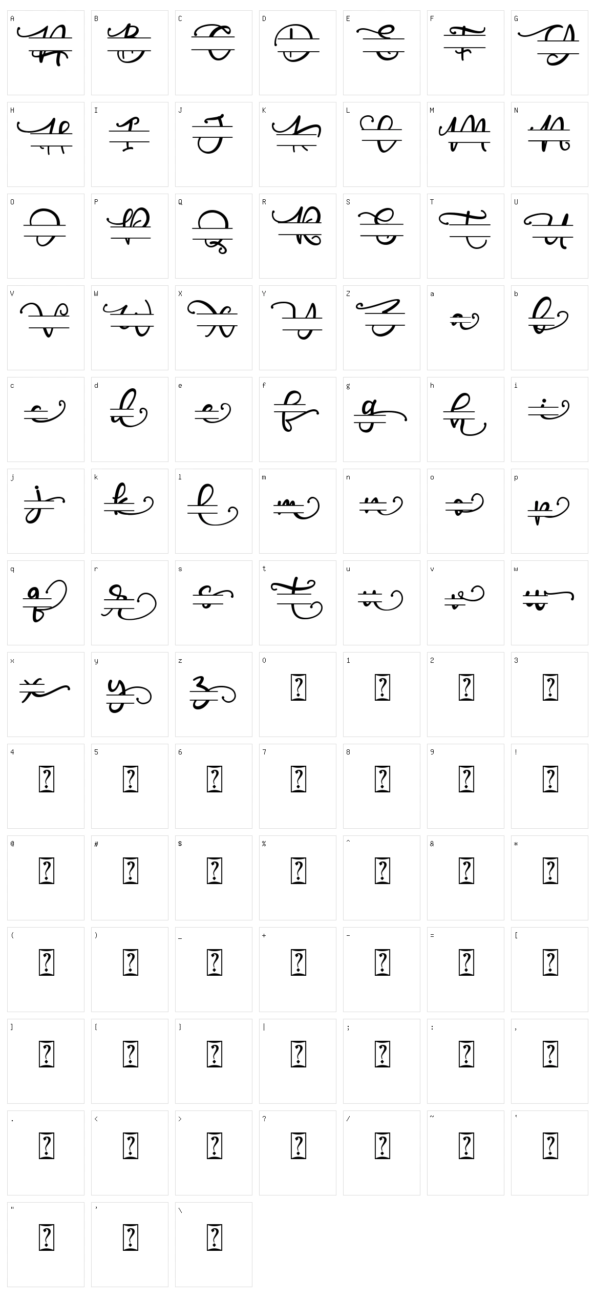 Poppy Monogram Character Set
