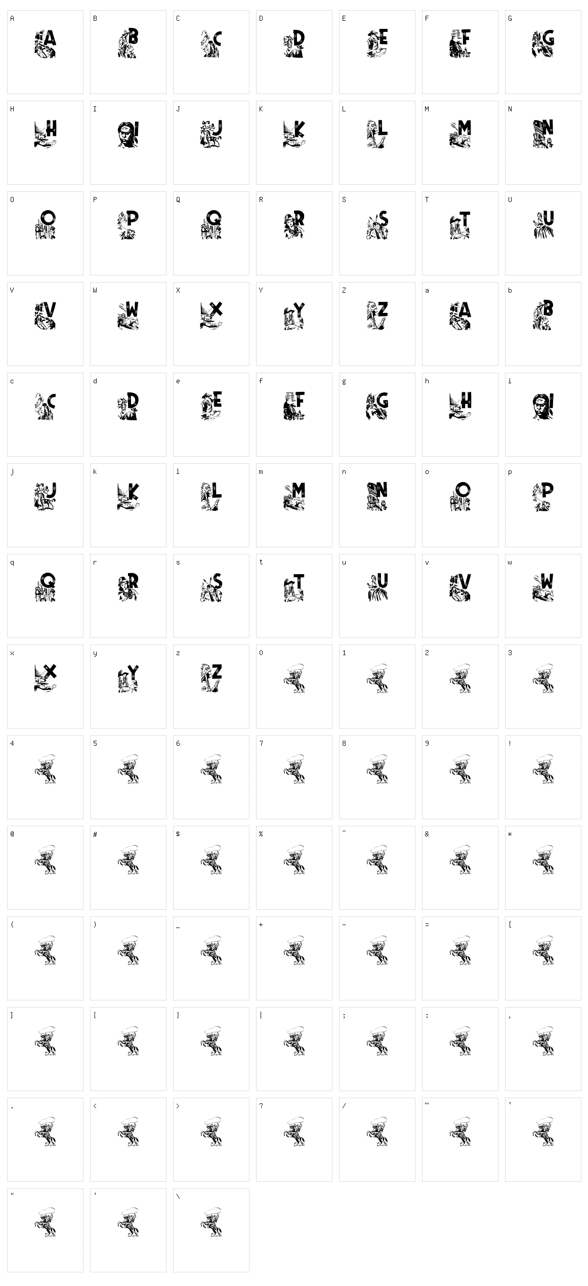 Rodeo Cies Caps II Character Set