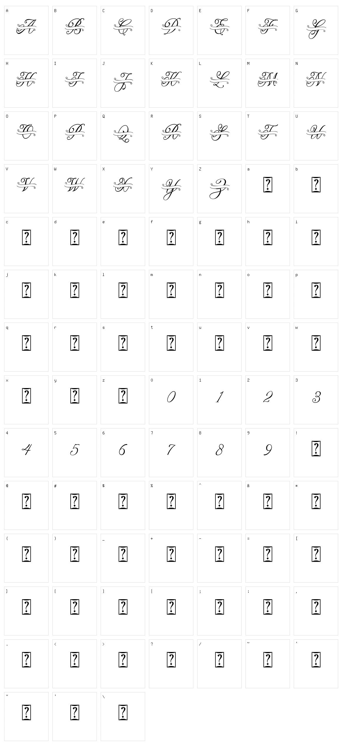 Romantic Loves Monogram Character Set