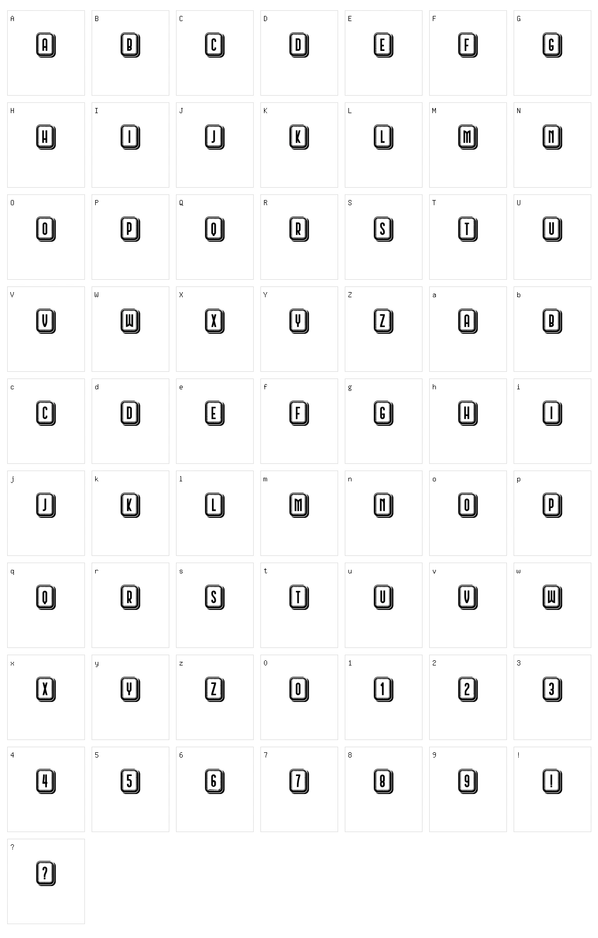 Schwarzenberg Capitals Character Set