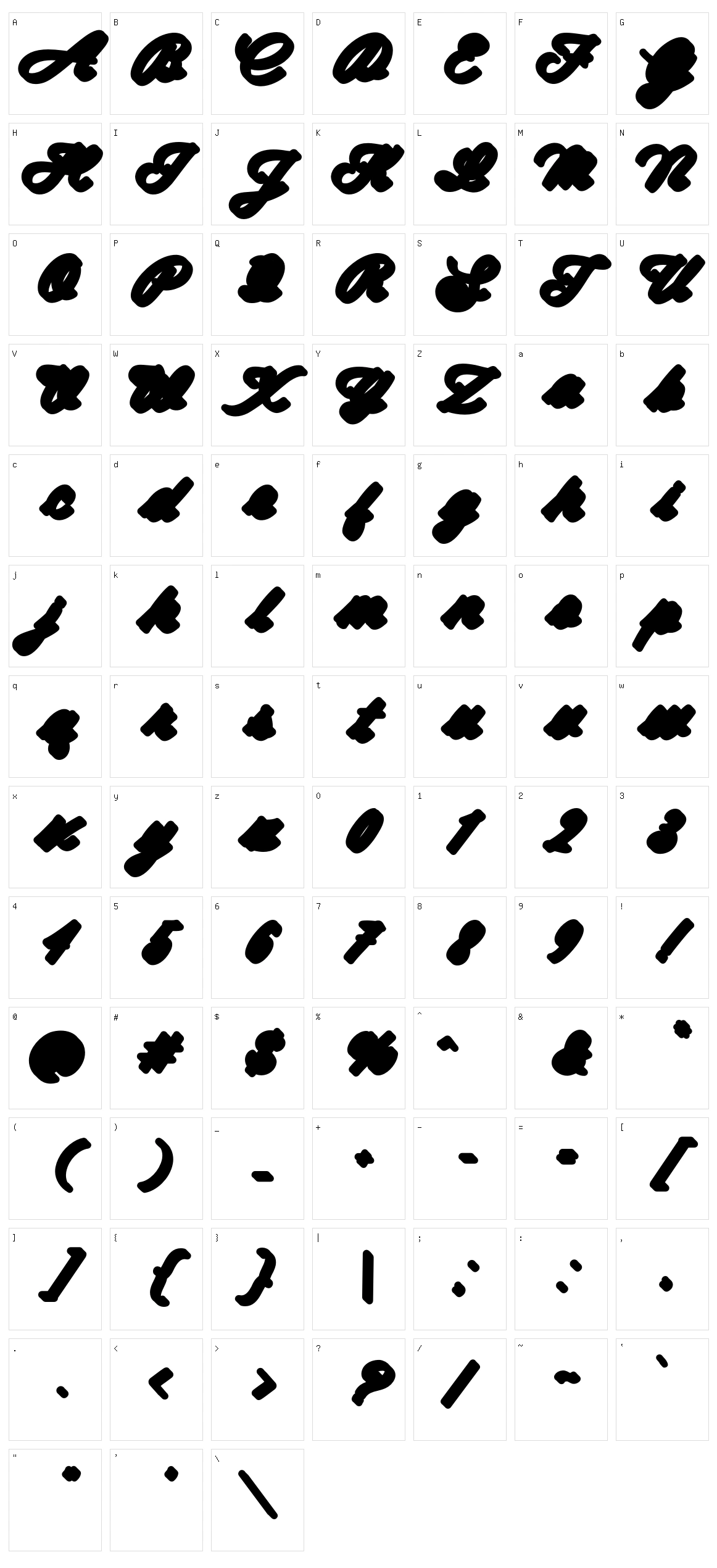 Spagheti Character Set