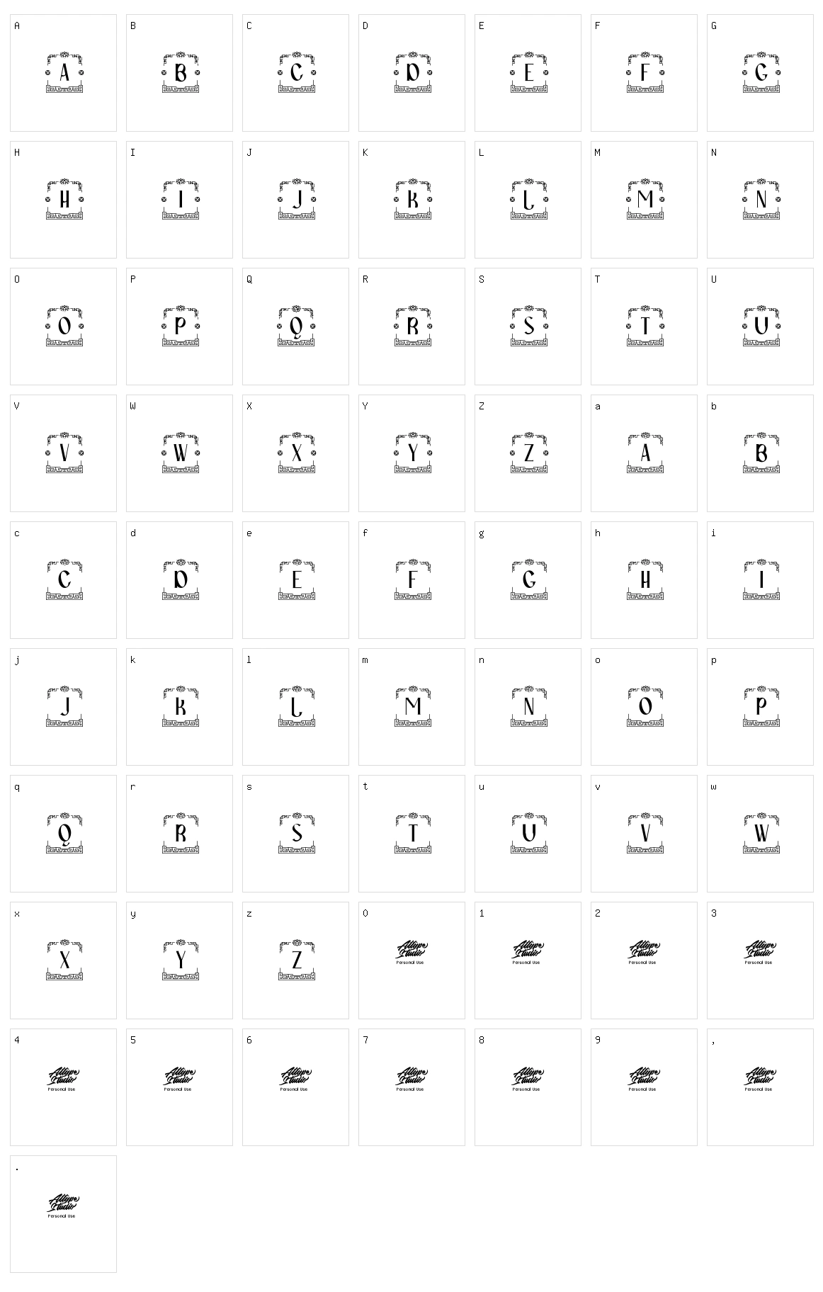 Soban Chinese Monogram Character Set