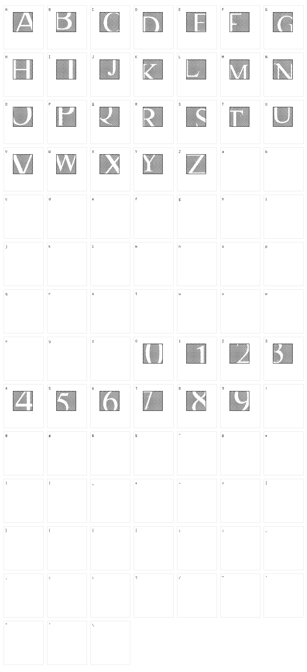 Songket Character Set