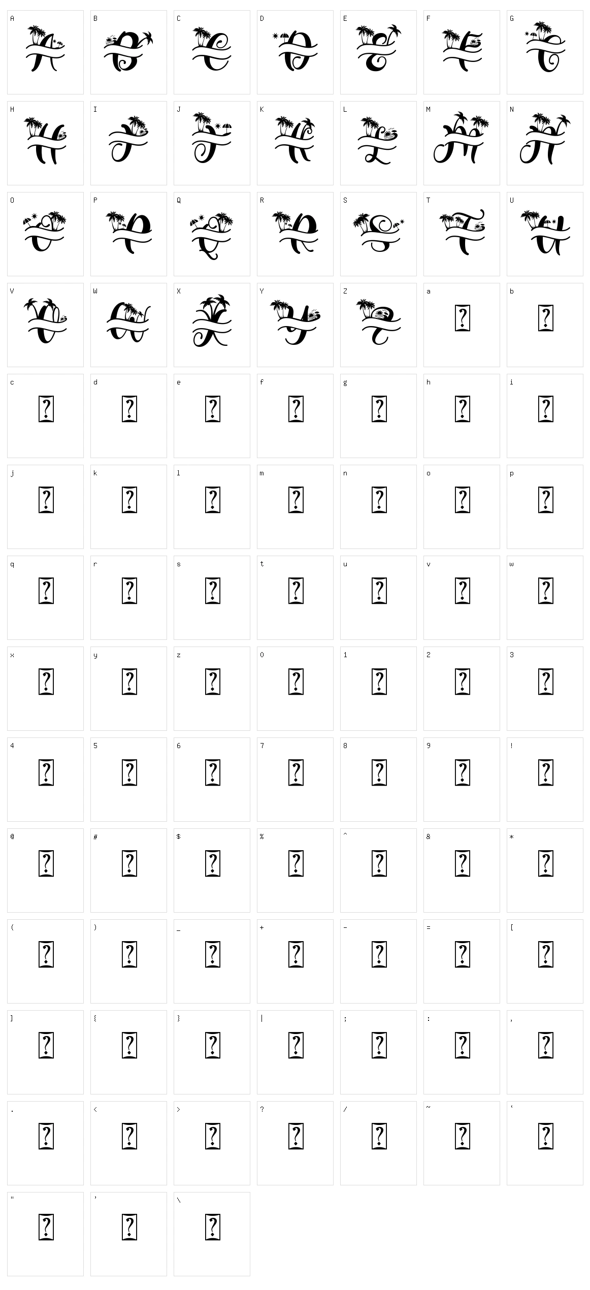 Summer Monogram Character Set