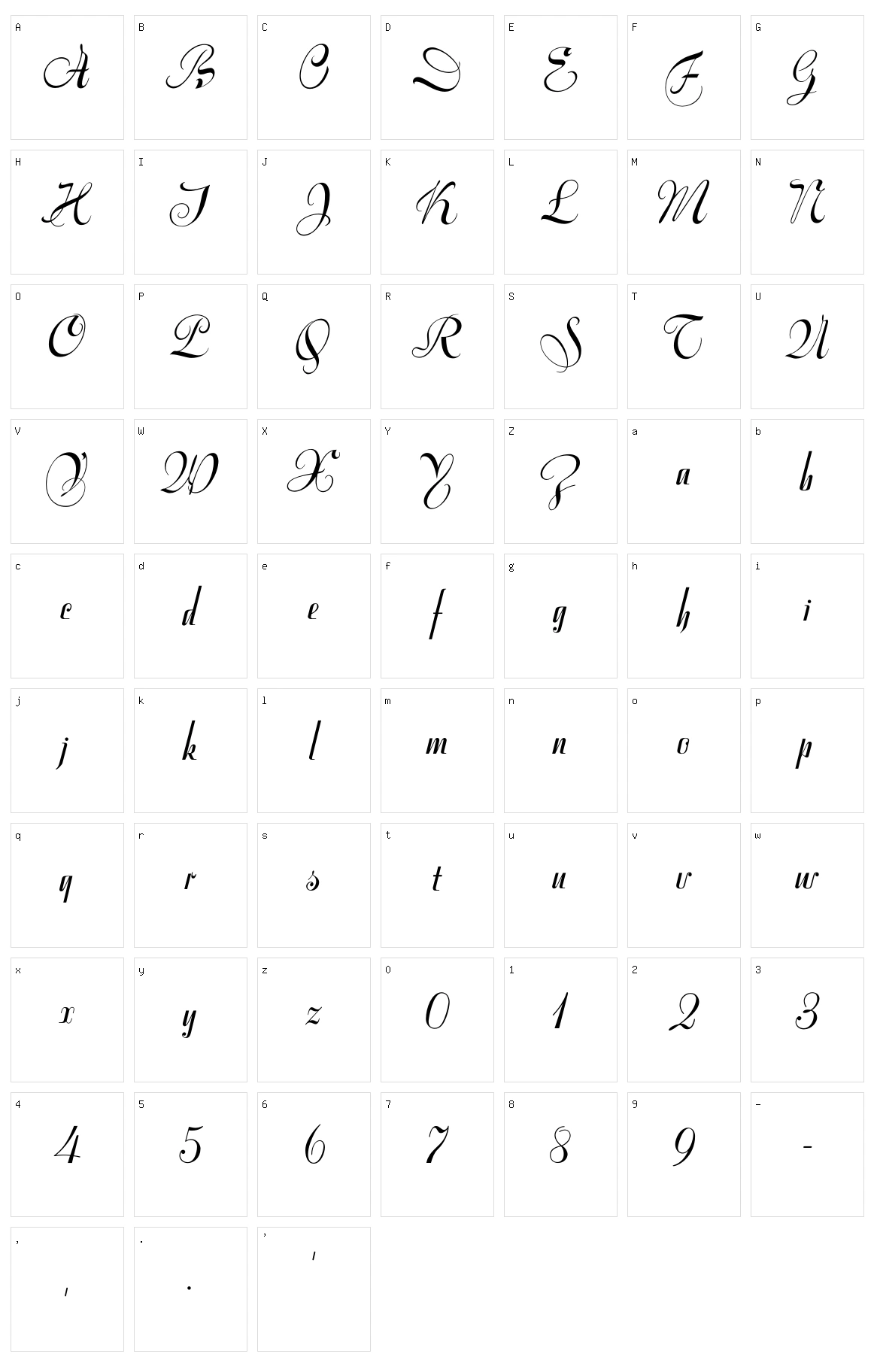 Variante Initials Character Set