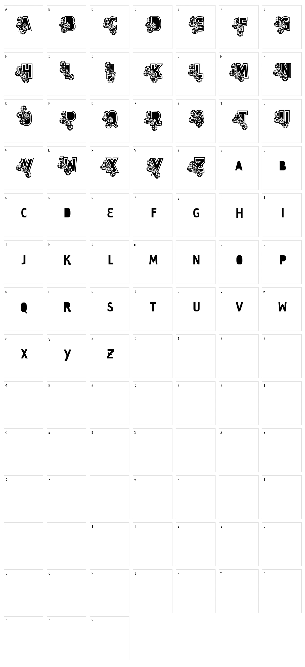 Vtks Caps Loco Character Set