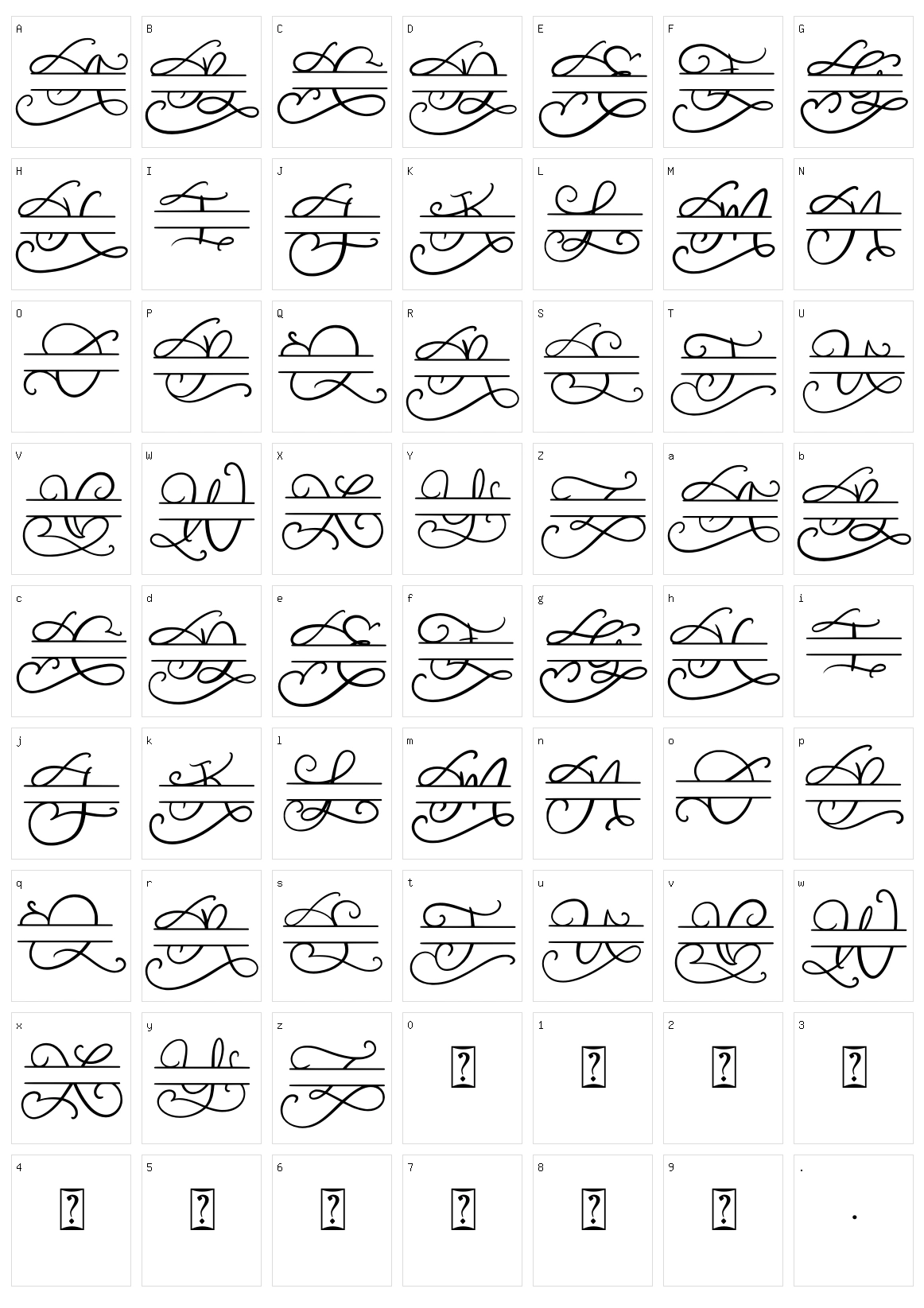 Walerina Monogram Character Set
