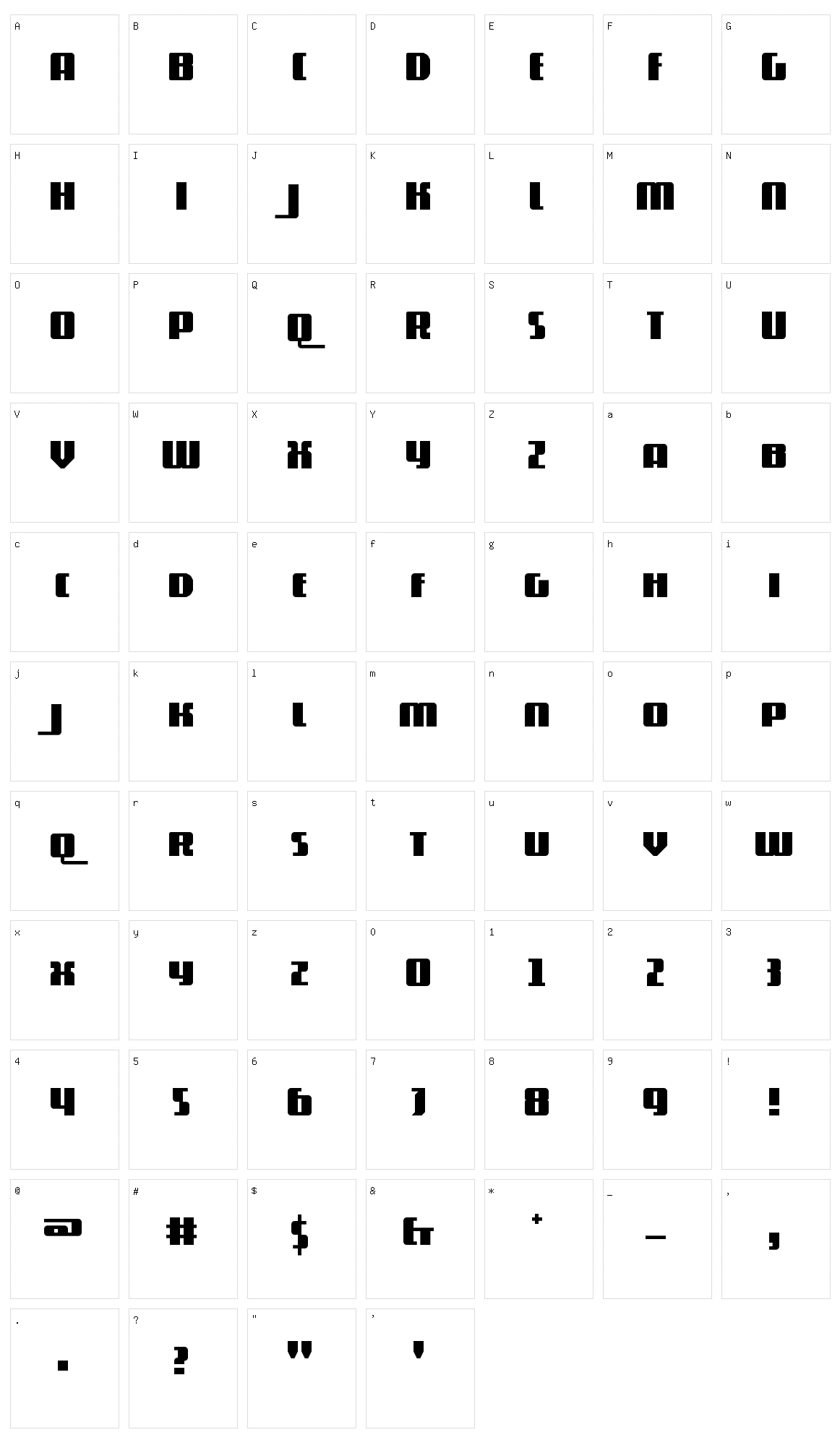 5 Contrastio Character Set