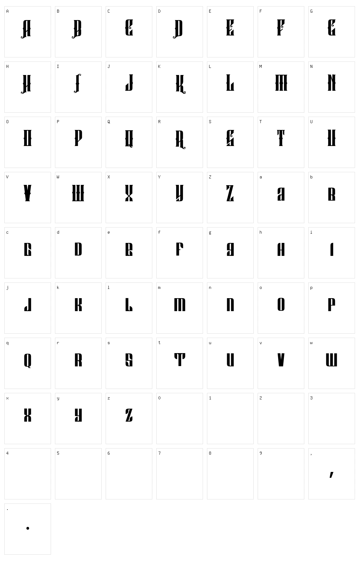 Aaksaraan Pipiktoriaan Character Set
