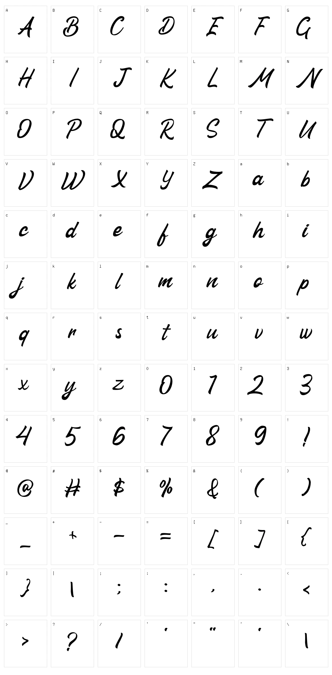 Nathan Character Set