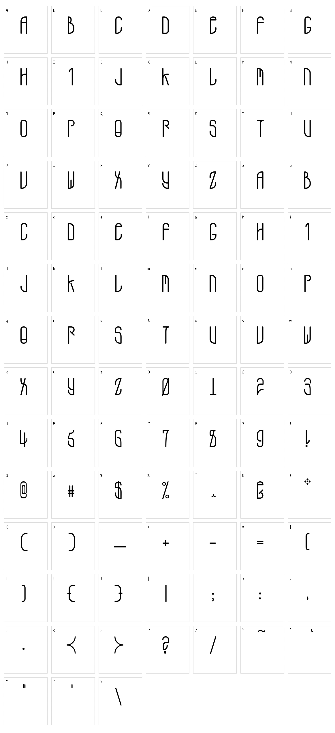 AD Mono Character Set