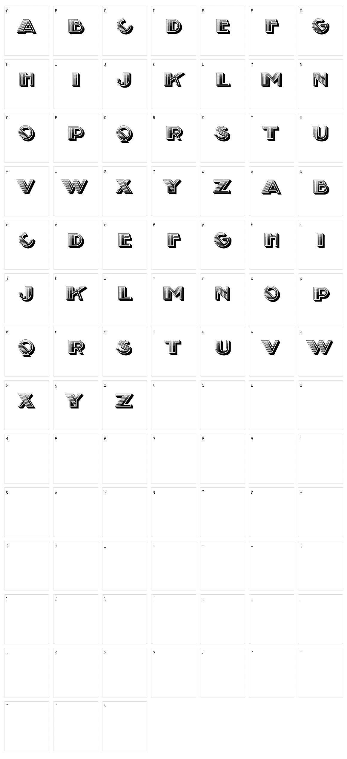 Adriatica Character Set