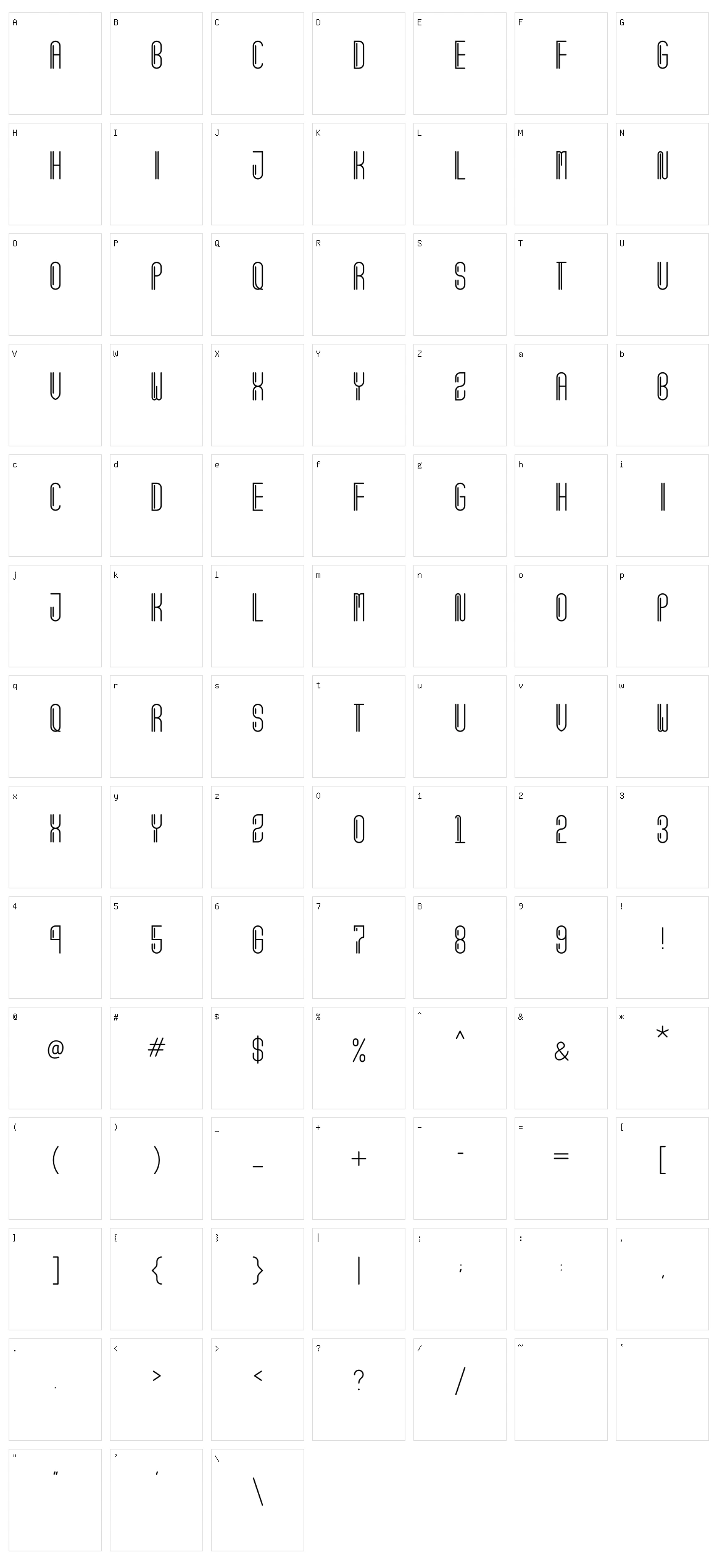 Aftur Seven Character Set