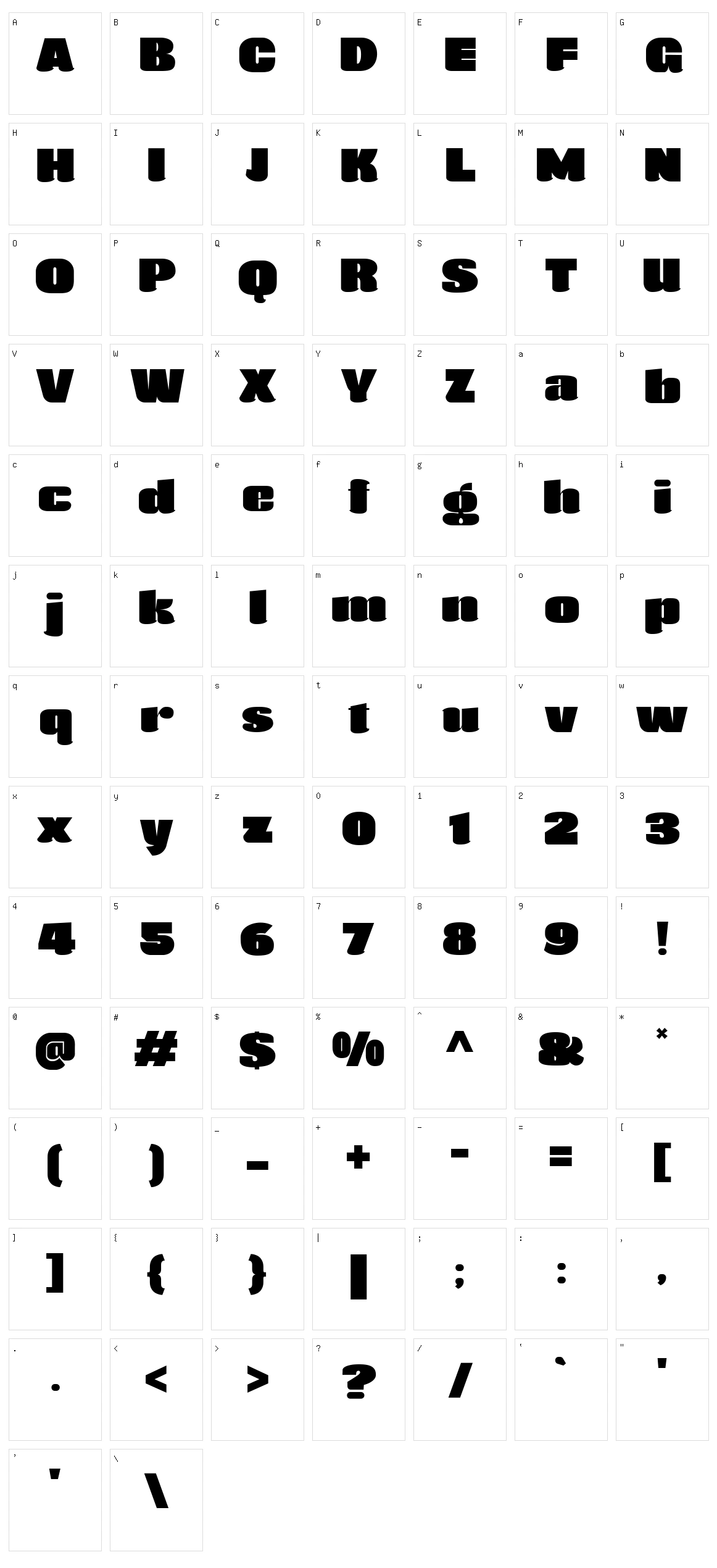 Agustina Character Set