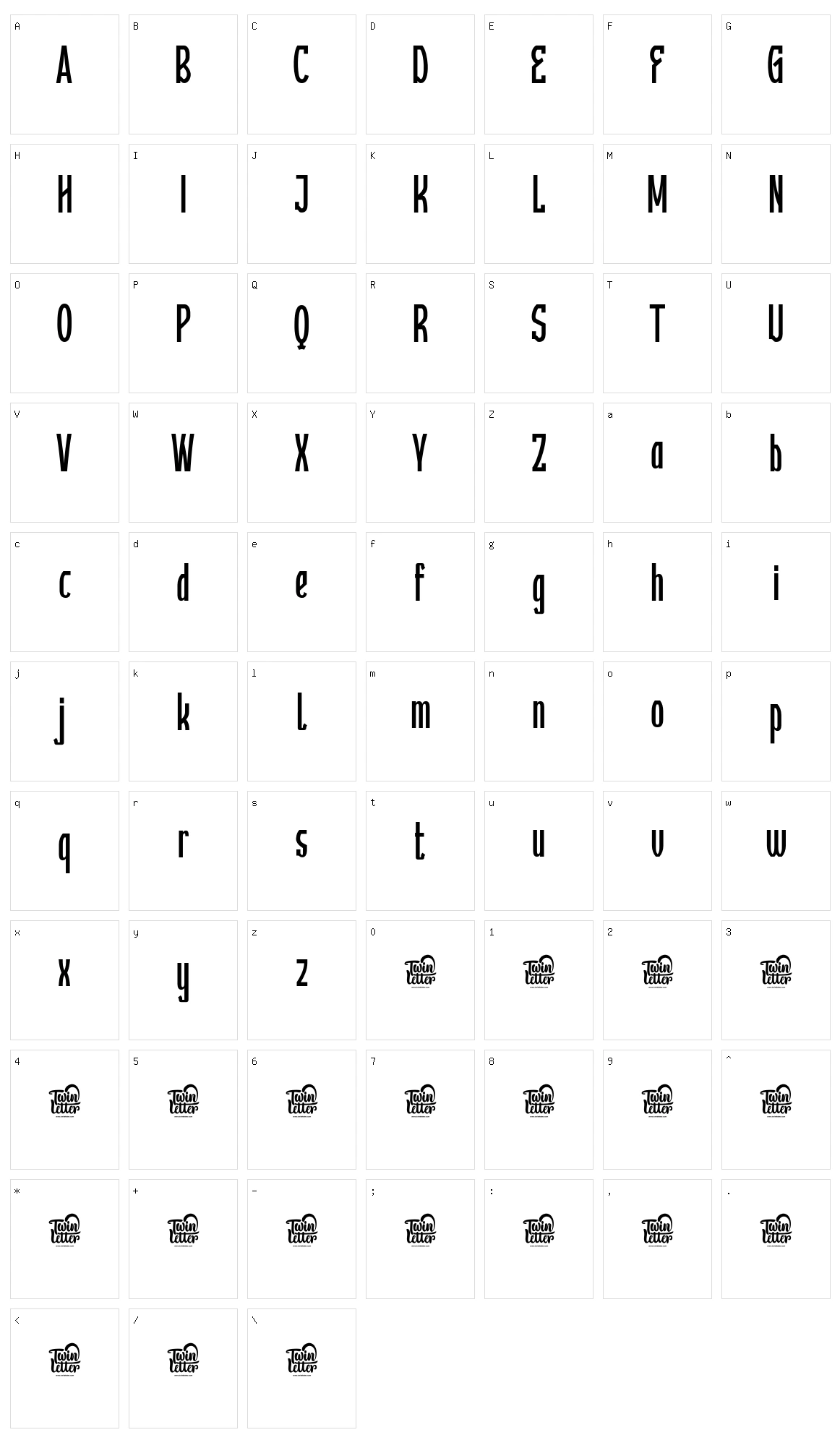 Aillek Character Set