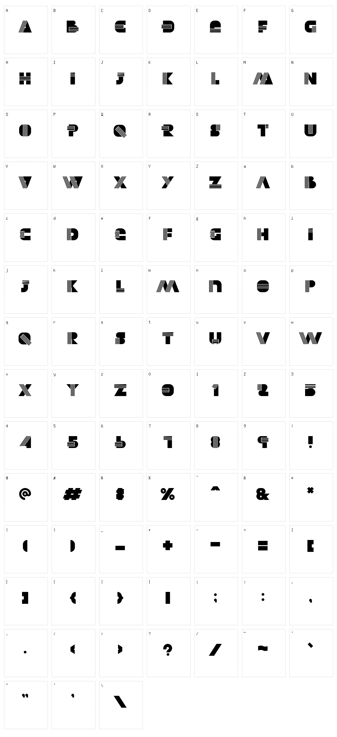 Alectro Character Set