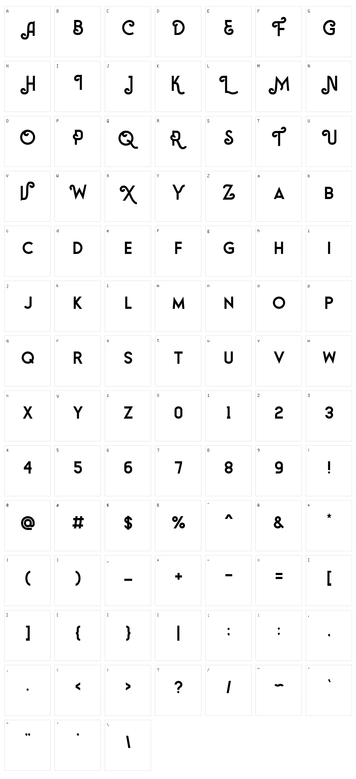 Almeda Character Set
