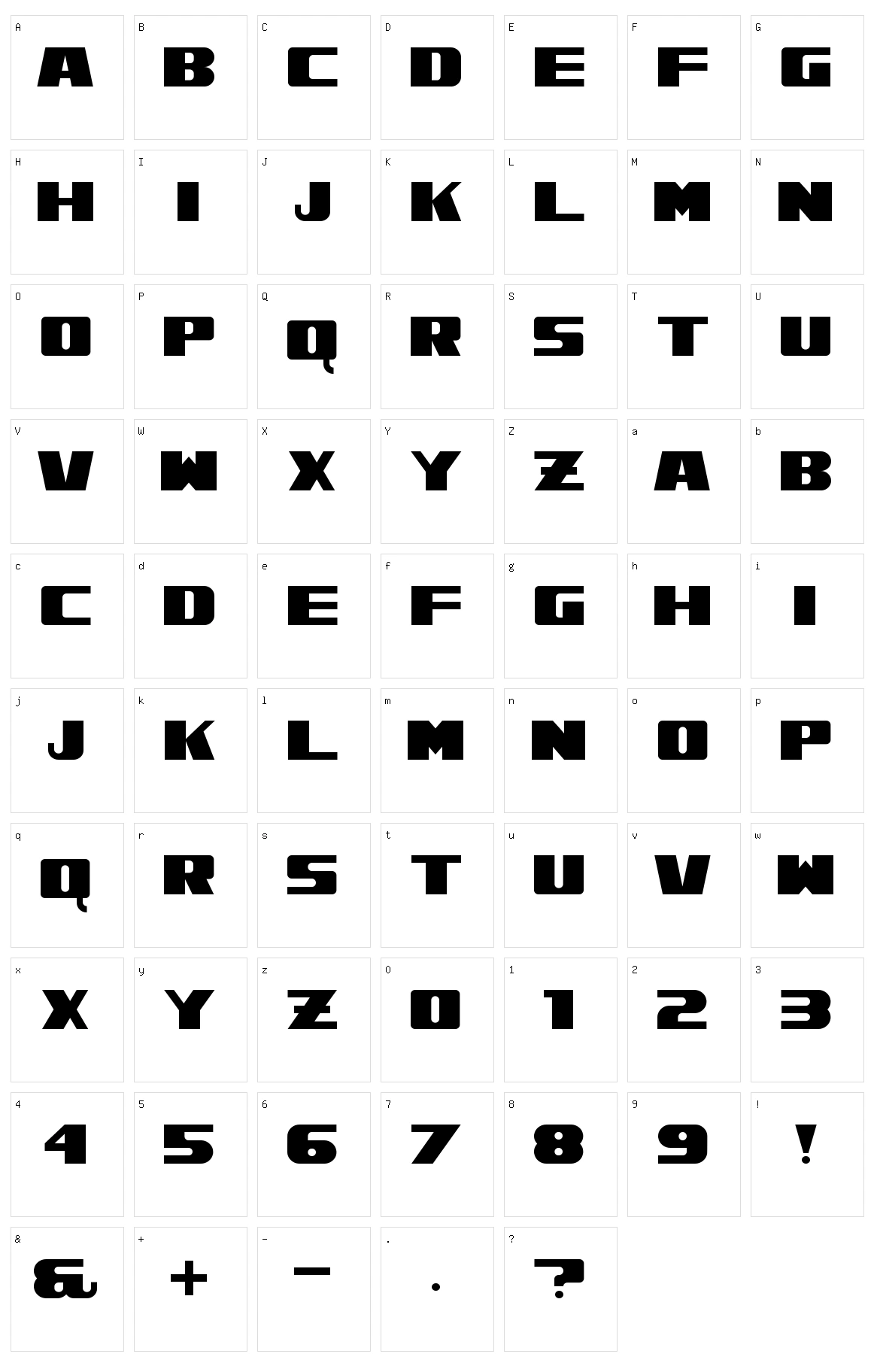 Alpenkreuzer Character Set