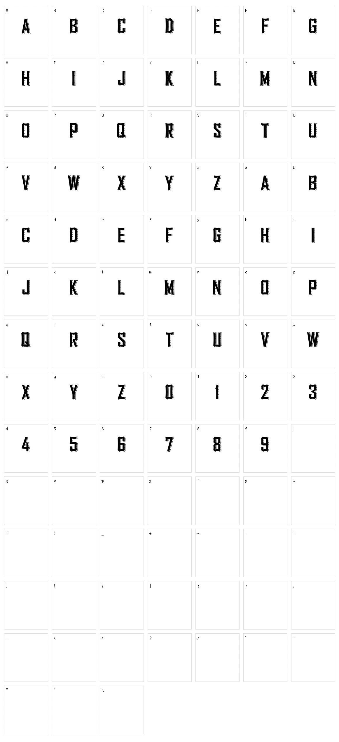 Ambyar Character Set