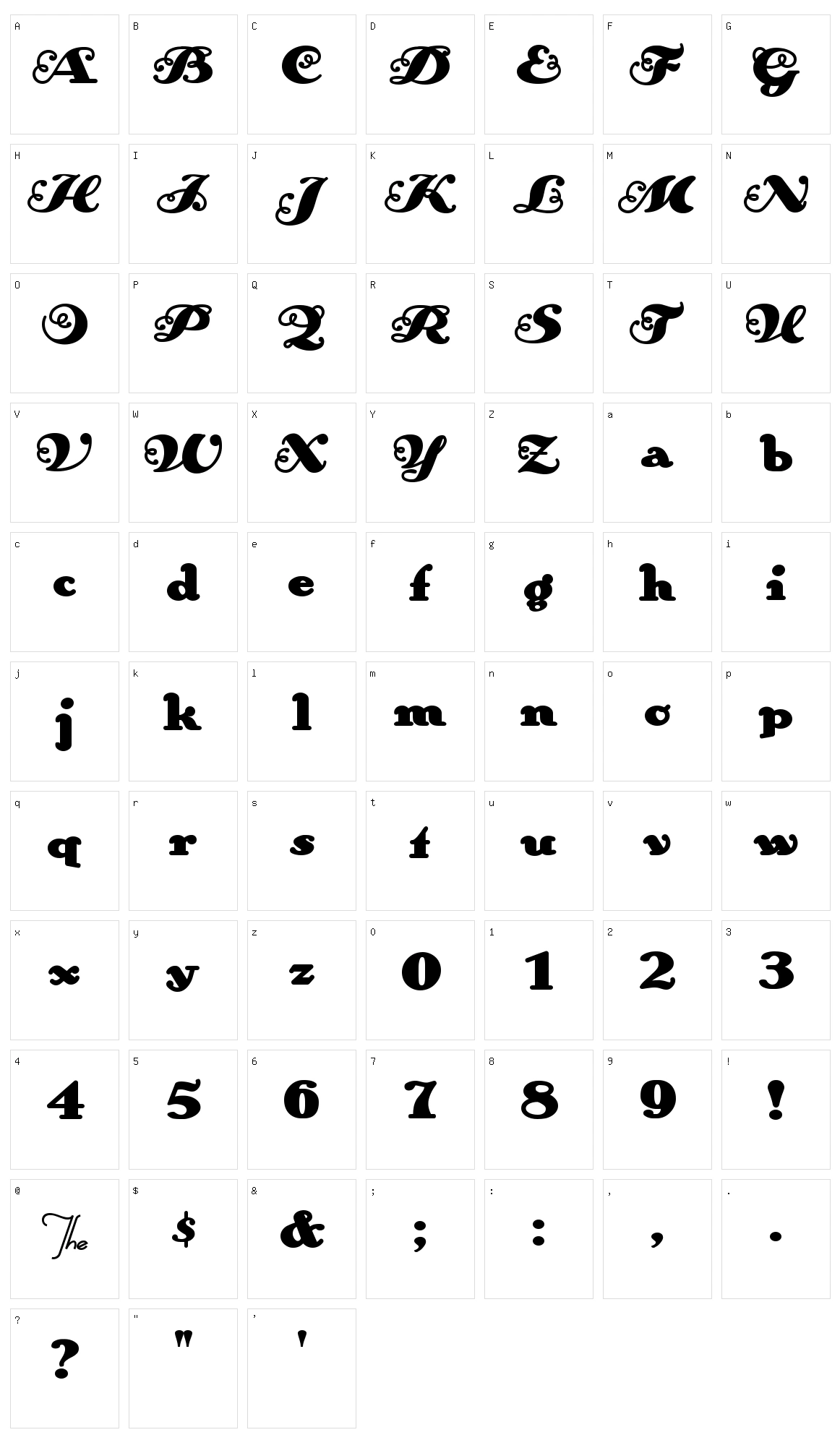 AnAkronism Character Set