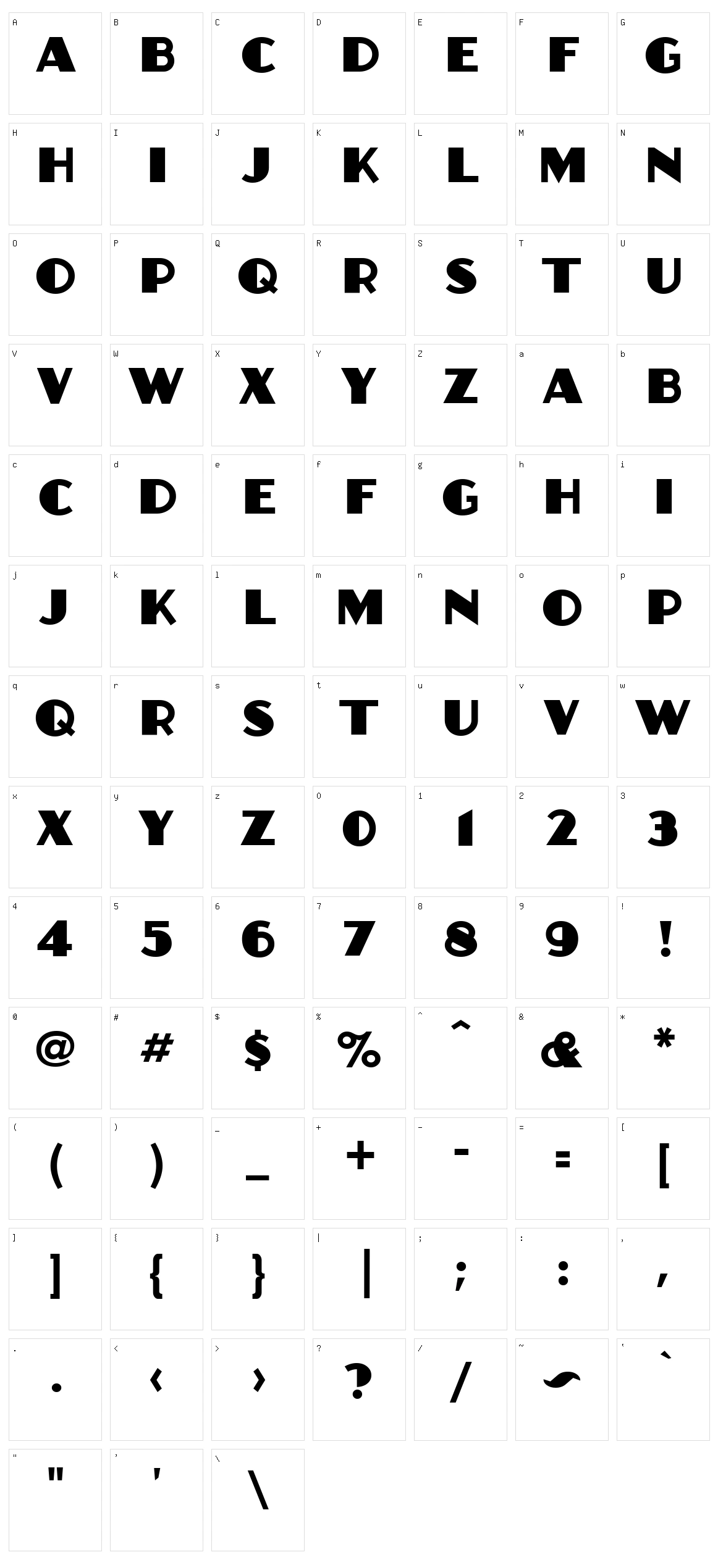Anchor Jack Character Set