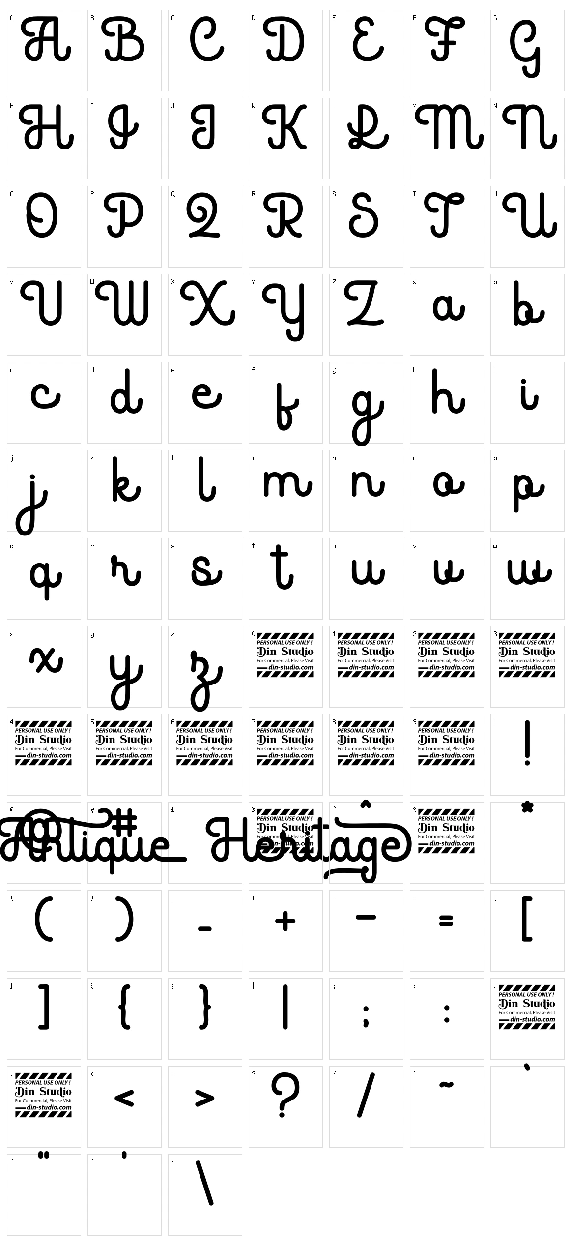 Antique Heritage Character Set