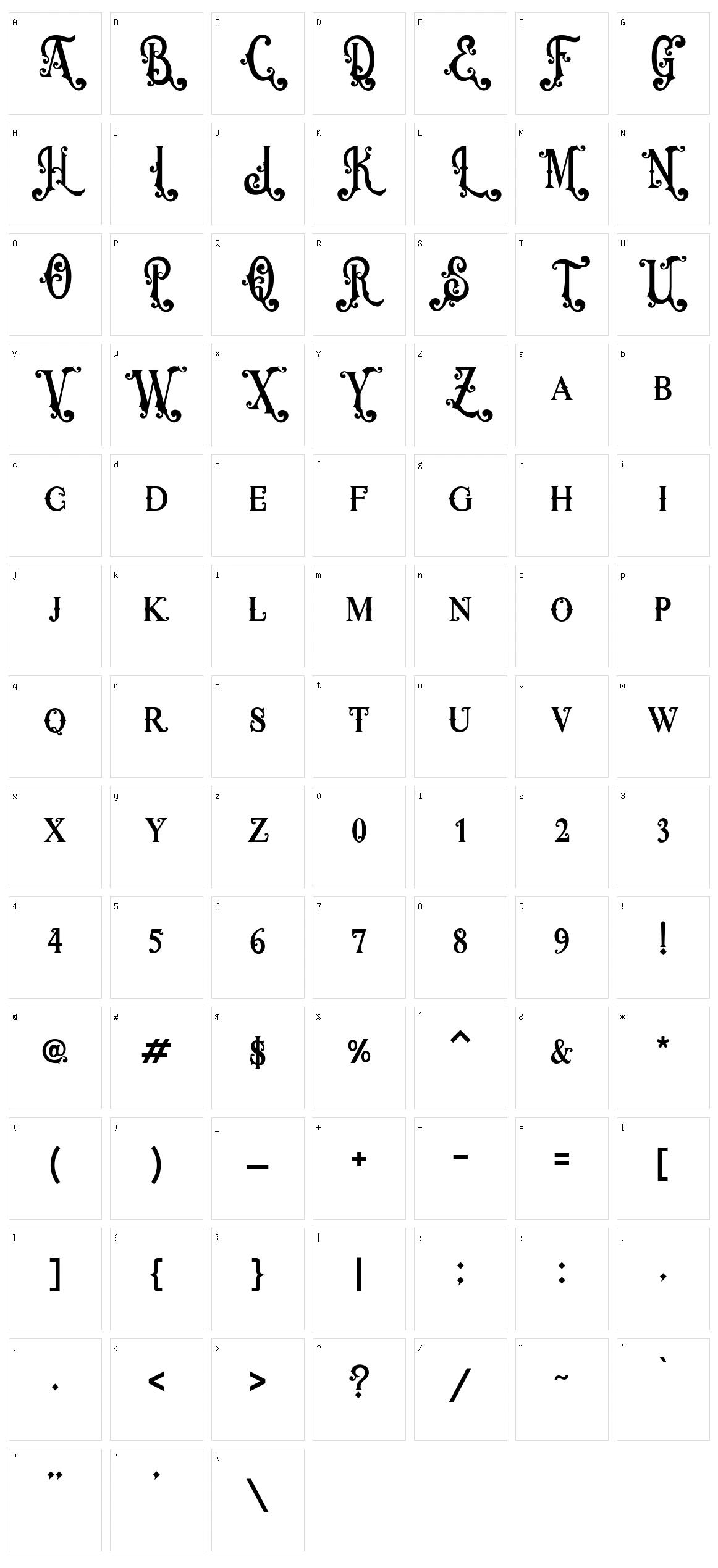 Antique Hunter Character Set