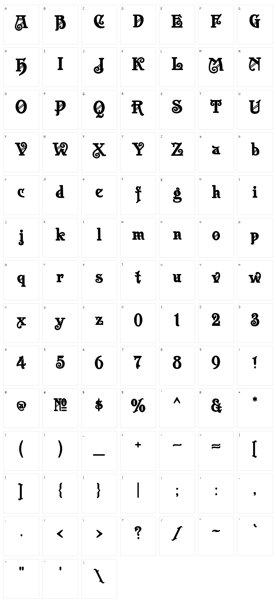 Apollo ASM Character Set